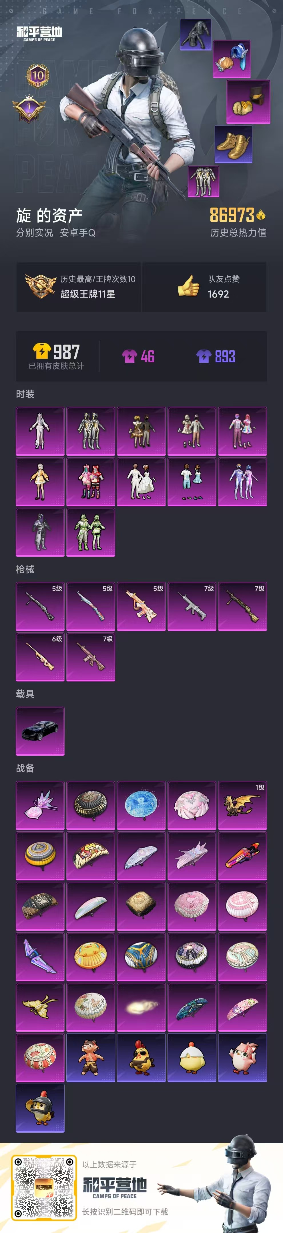 HPSJ3403088和平精英账号详情图4 HPSJ3403088和平精英账号详情图4