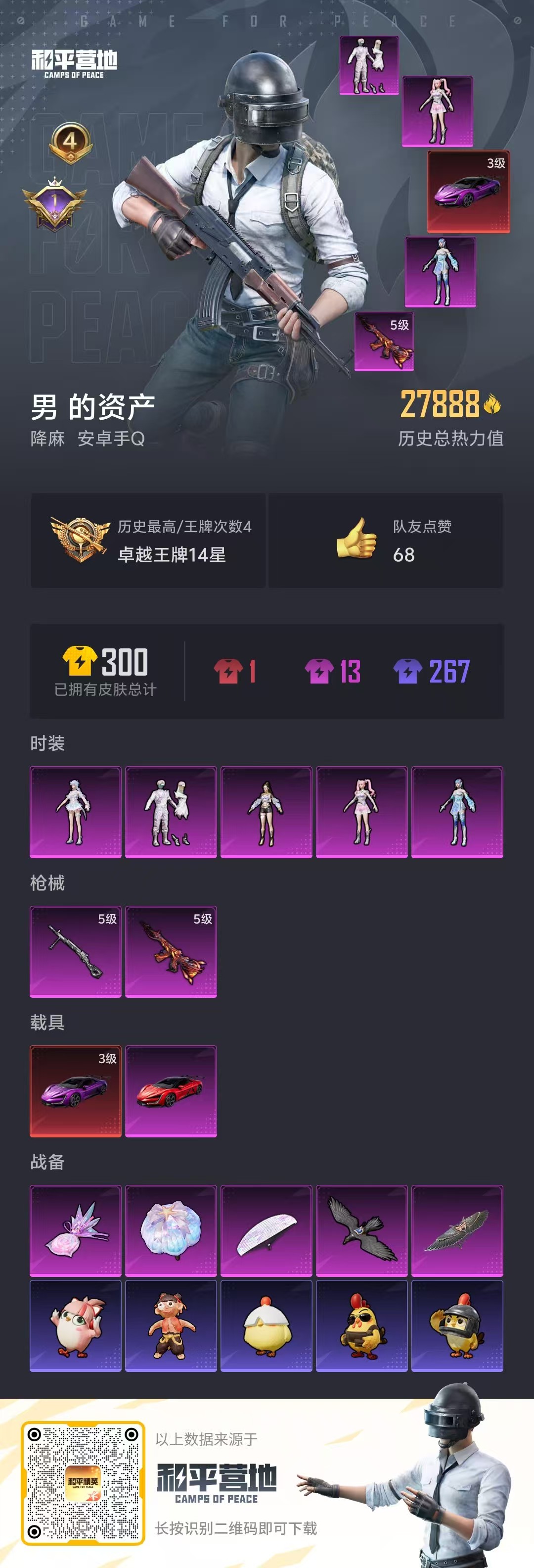 HPSJ3398494和平精英账号详情图4 HPSJ3398494和平精英账号详情图4