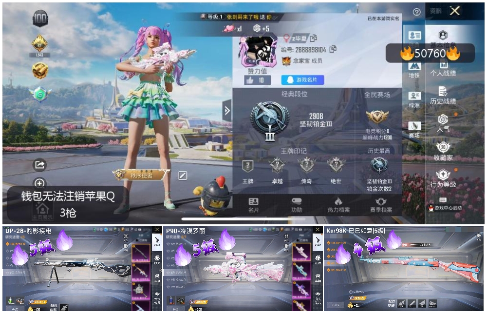 HPSJ3398383和平精英账号详情图5 HPSJ3398383和平精英账号详情图5