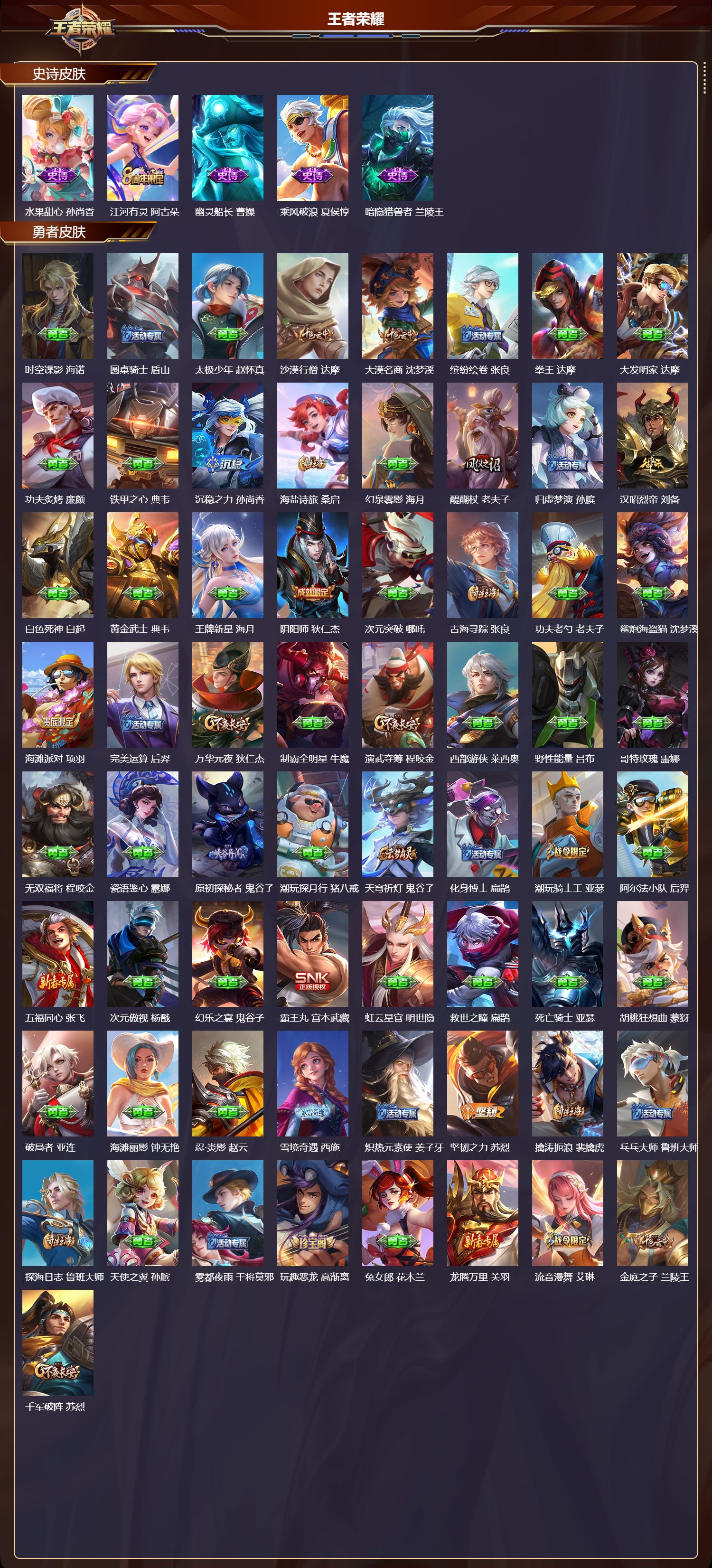 WZMK3400457王者荣耀账号详情图3 WZMK3400457王者荣耀账号详情图3