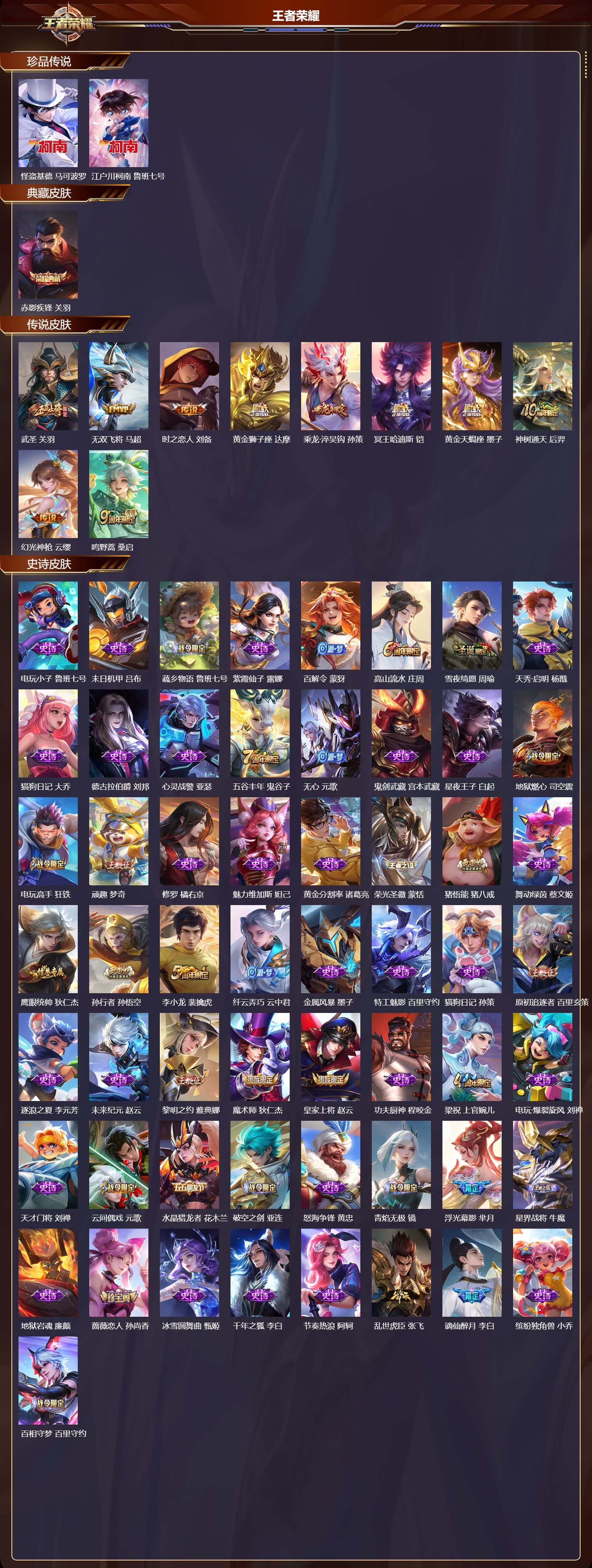 WZMK3400457王者荣耀账号详情图2 WZMK3400457王者荣耀账号详情图2