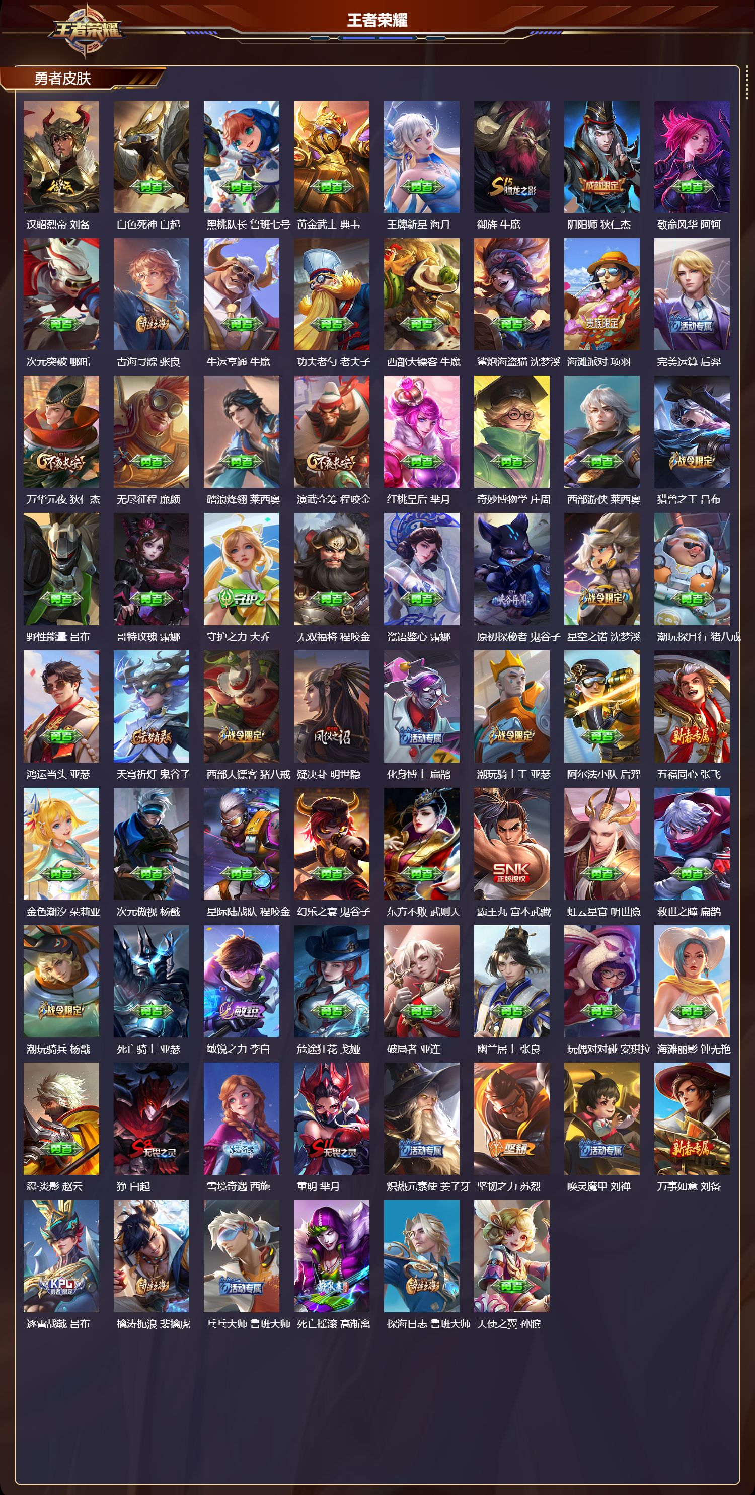 WZMK3391075王者荣耀账号详情图4