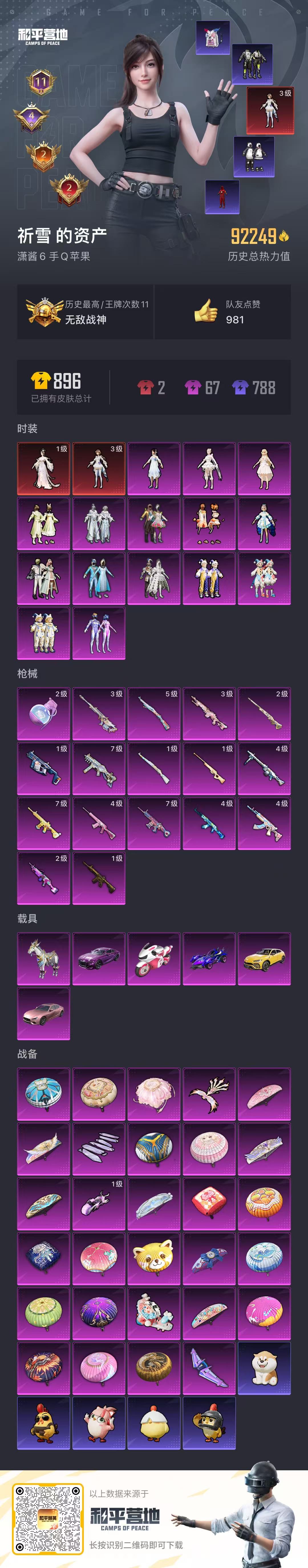 HPCMW3425957和平精英账号详情图2 HPCMW3425957和平精英账号详情图2