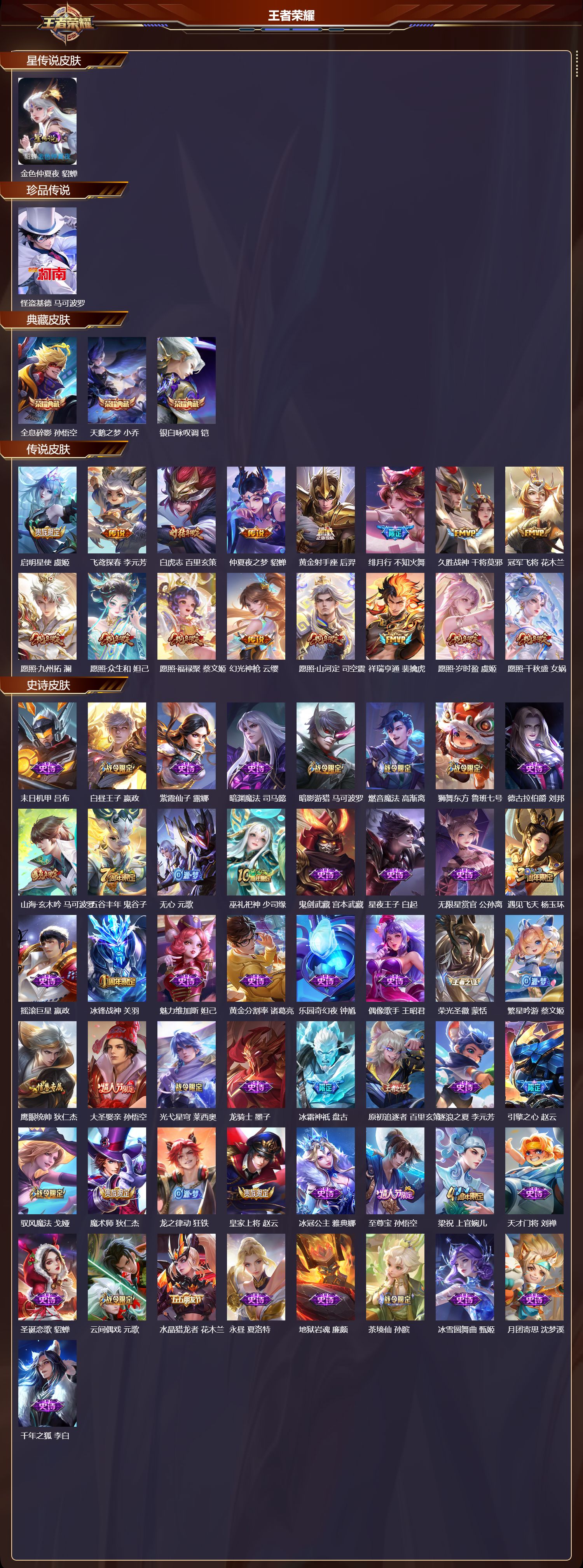 WZMK3389058王者荣耀账号详情图2 WZMK3389058王者荣耀账号详情图2