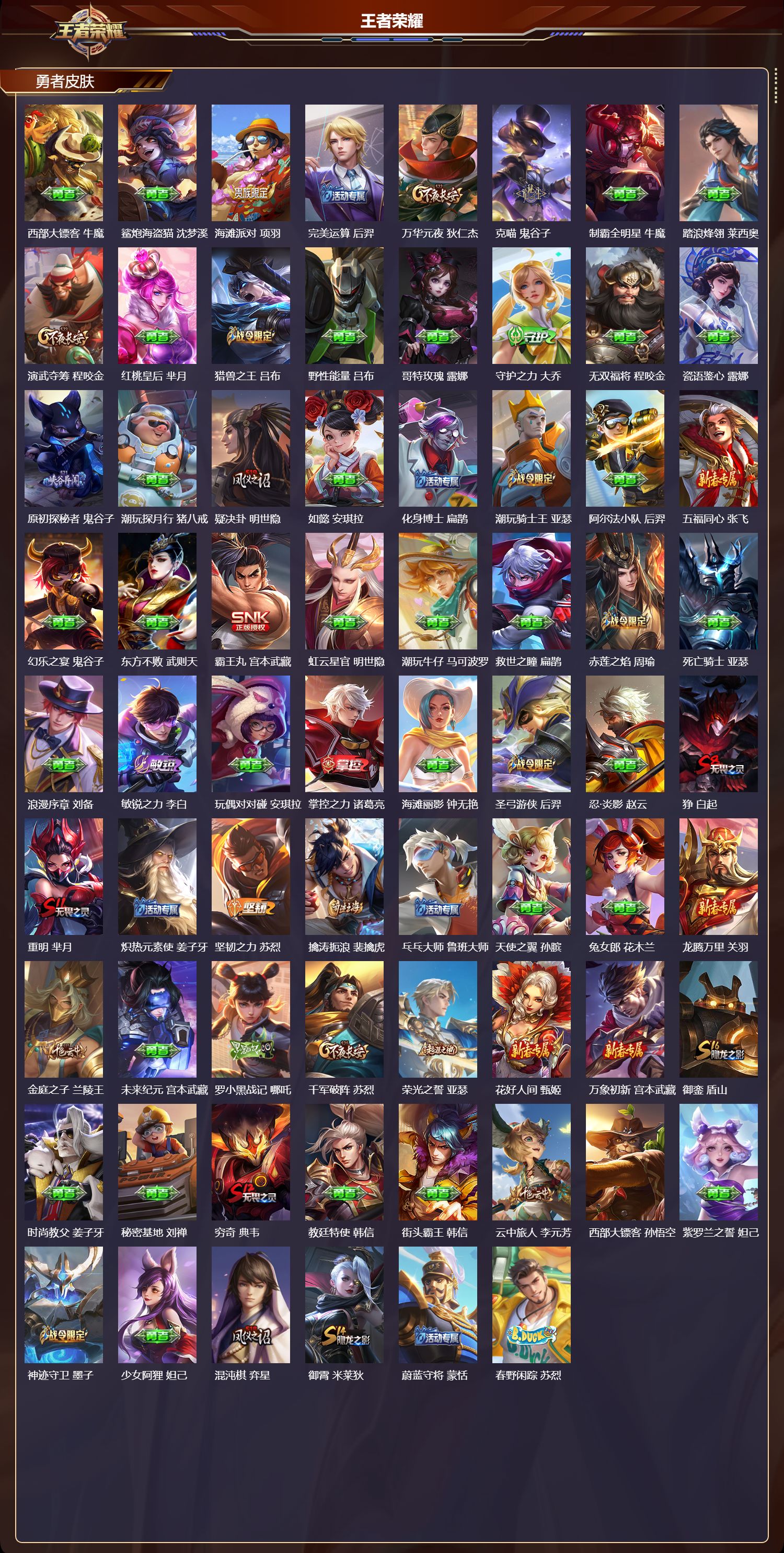 WZMK3391112王者荣耀账号详情图4