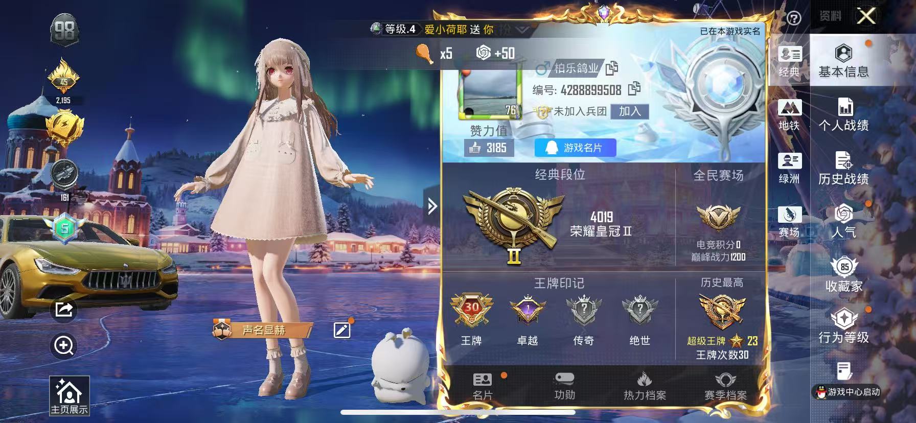 HPSJ3405237和平精英账号详情图2 HPSJ3405237和平精英账号详情图2