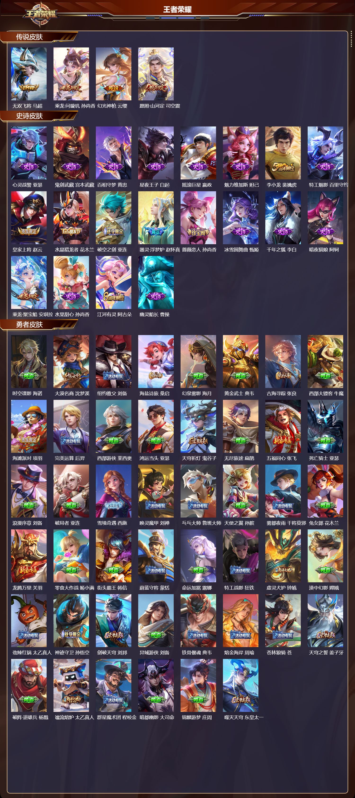 WZMK3391109王者荣耀账号详情图2 WZMK3391109王者荣耀账号详情图2