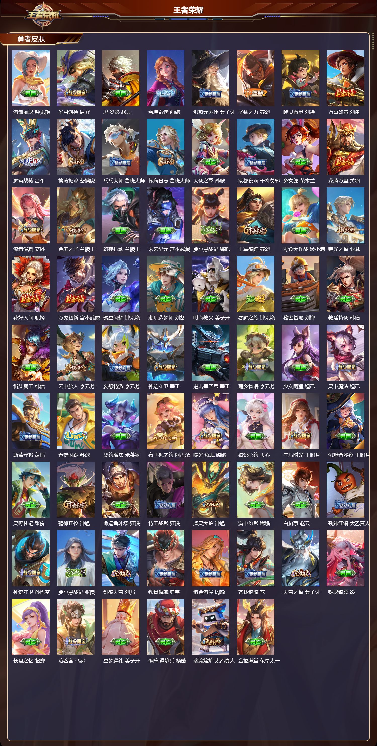 WZMK3391119王者荣耀账号详情图5