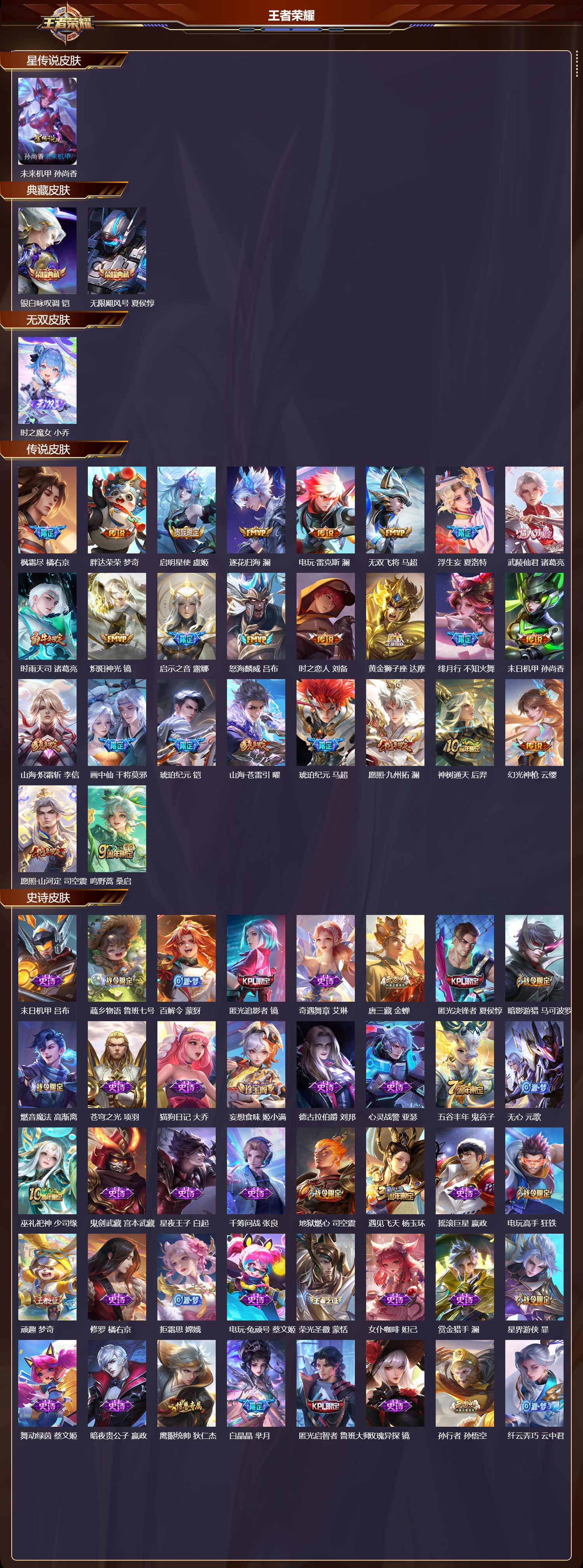 WZMK3391119王者荣耀账号详情图2