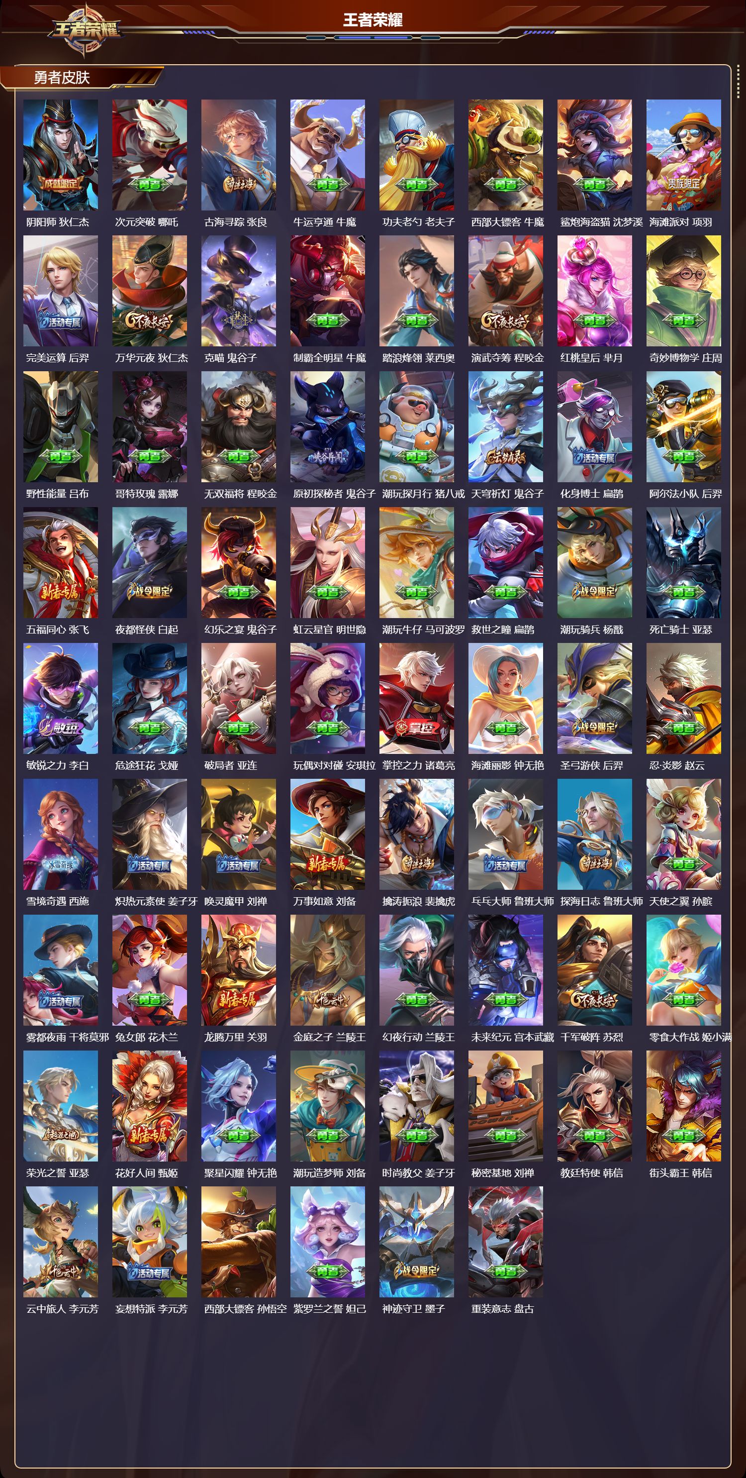 WZMK3391118王者荣耀账号详情图4