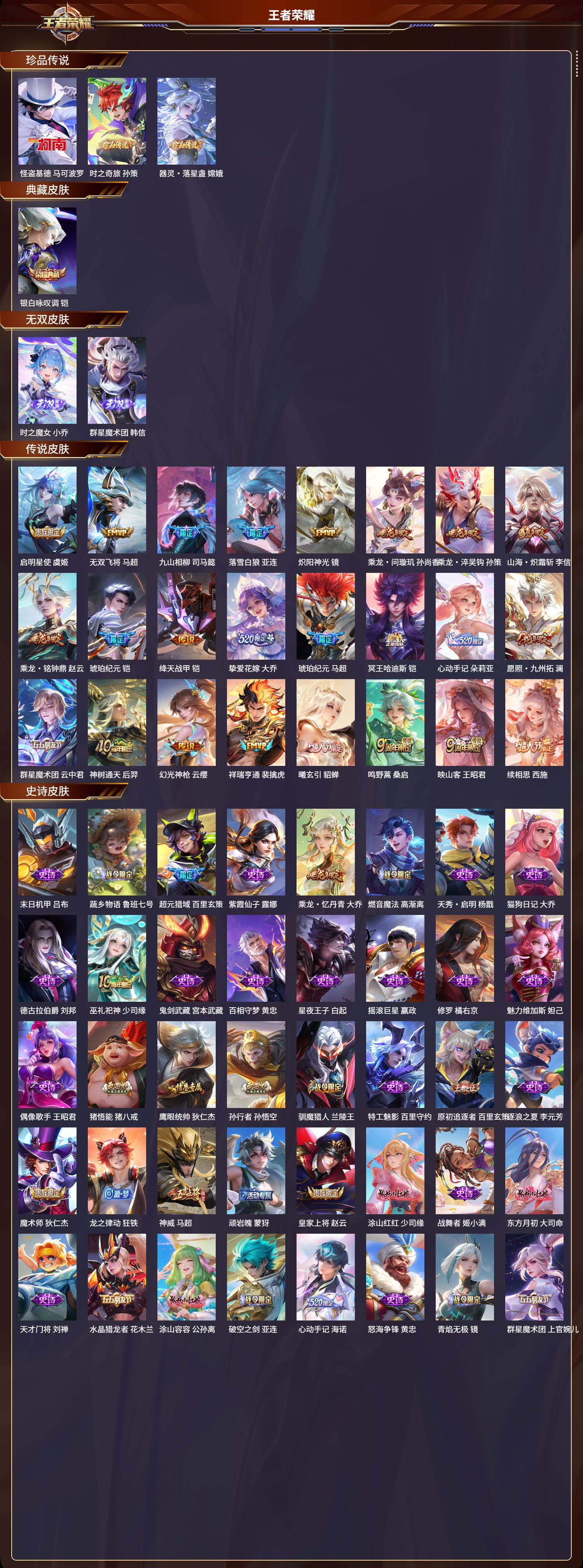 WZMK3344477王者荣耀账号详情图2