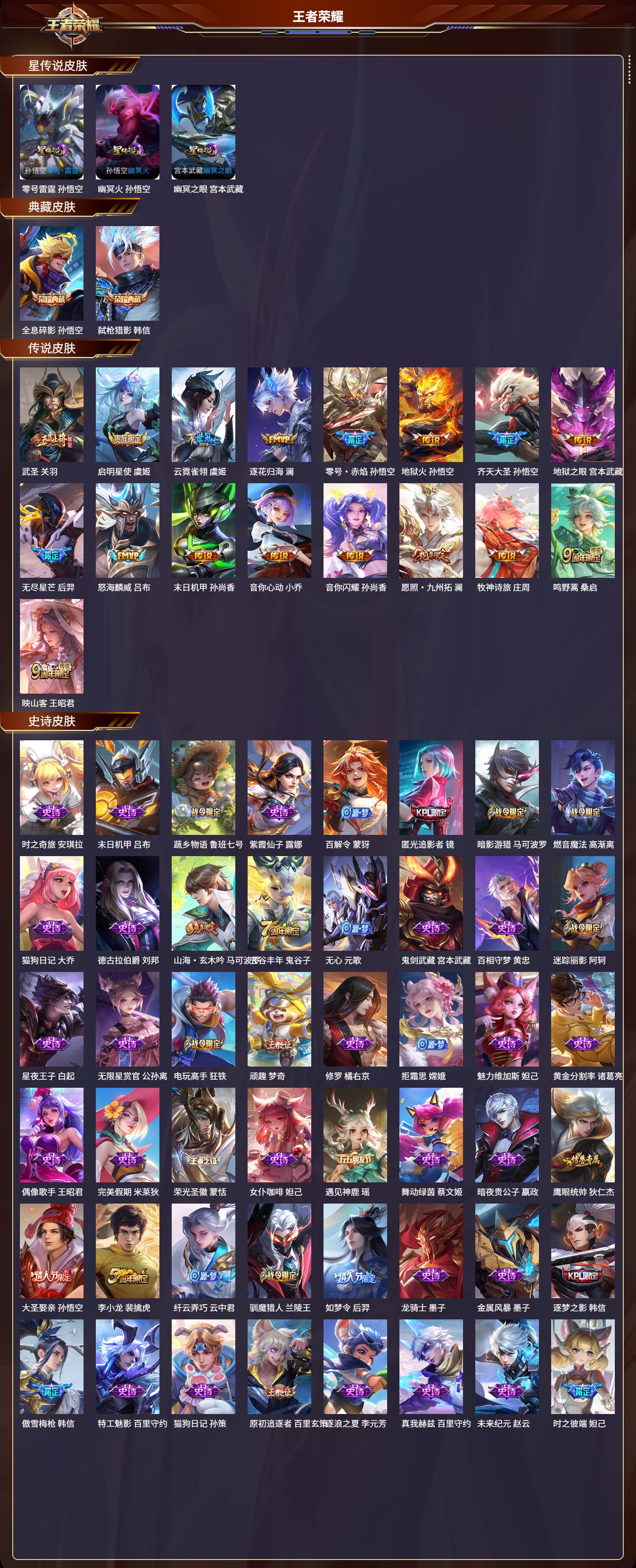 WZMK3344463王者荣耀账号详情图2