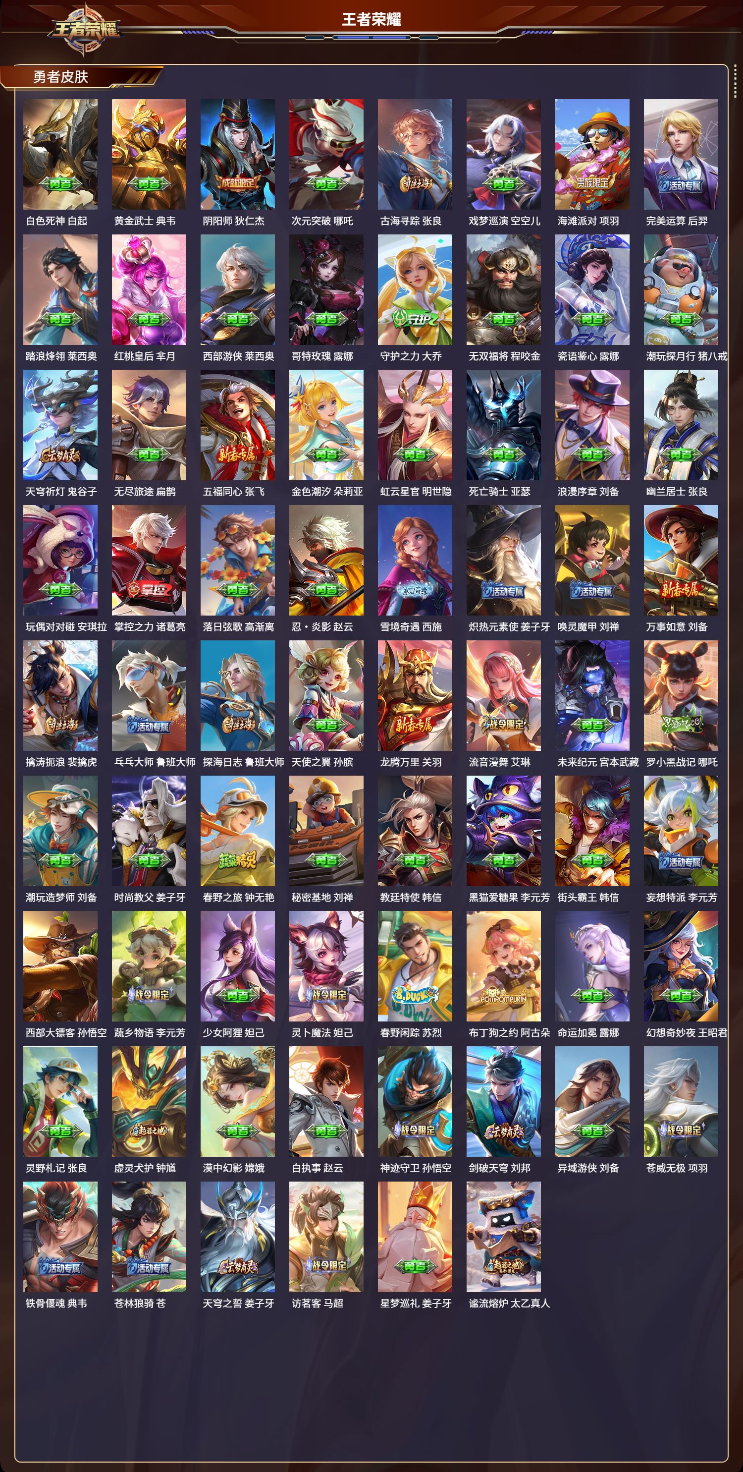 WZMK3344449王者荣耀账号详情图3