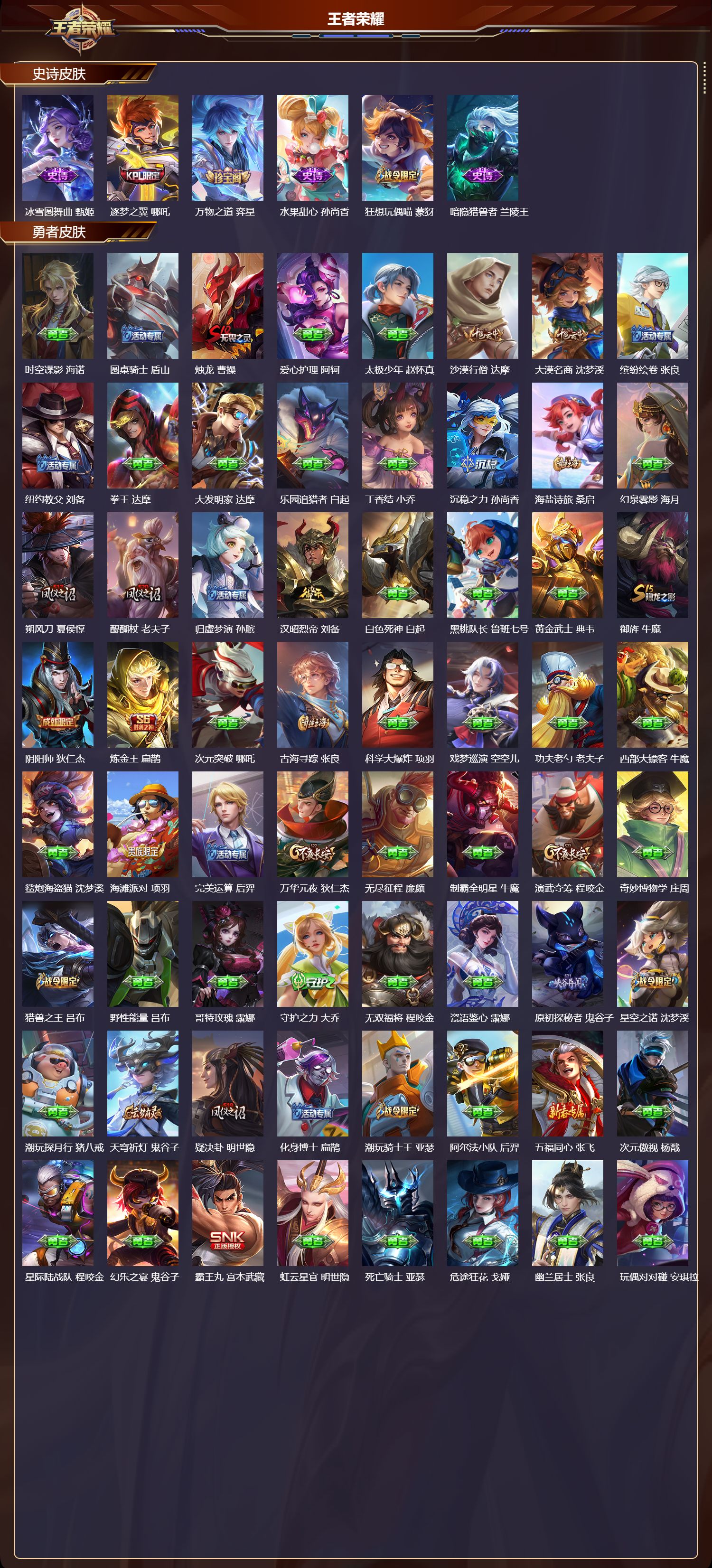 WZMK3393277王者荣耀账号详情图3 WZMK3393277王者荣耀账号详情图3