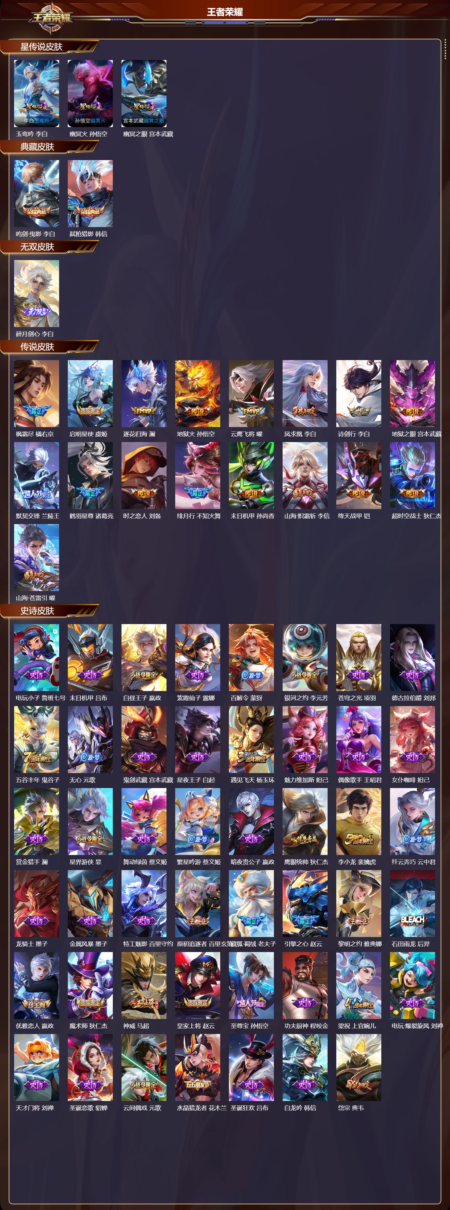 WZMK3393277王者荣耀账号详情图2 WZMK3393277王者荣耀账号详情图2