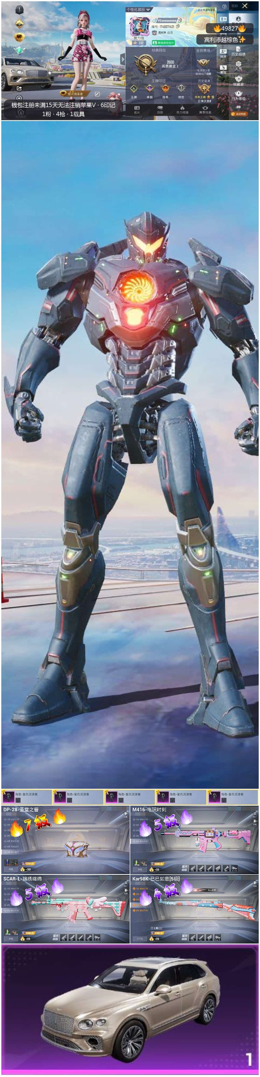 HPSJ3403373和平精英账号详情图3 HPSJ3403373和平精英账号详情图3