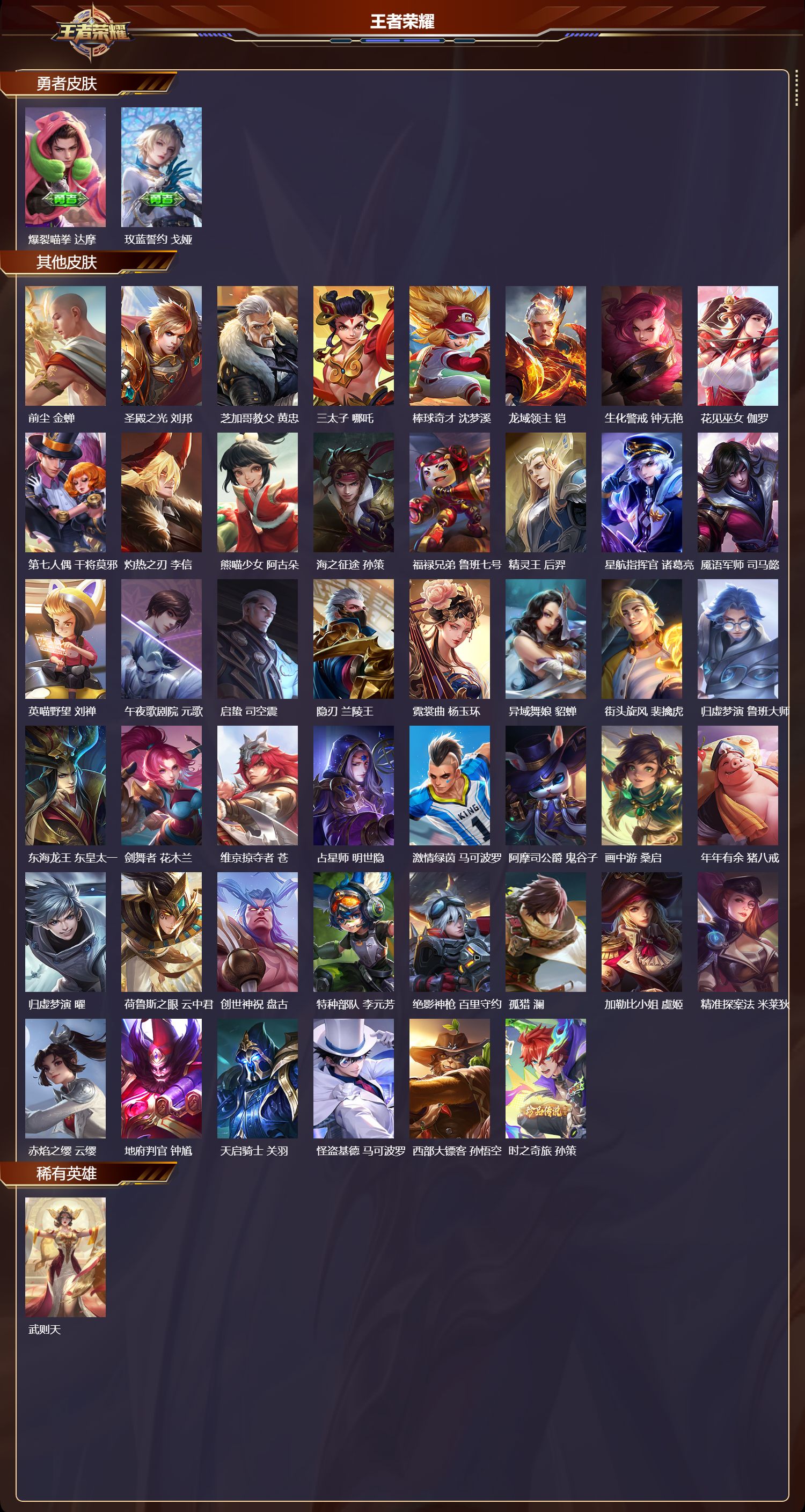 WZMK3393241王者荣耀账号详情图4