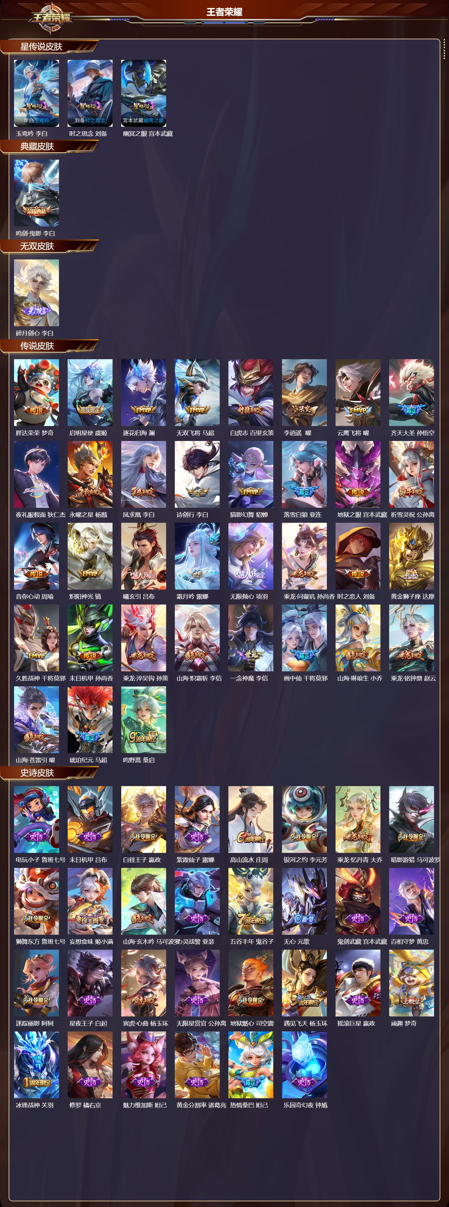 WZMK3394847王者荣耀账号详情图2