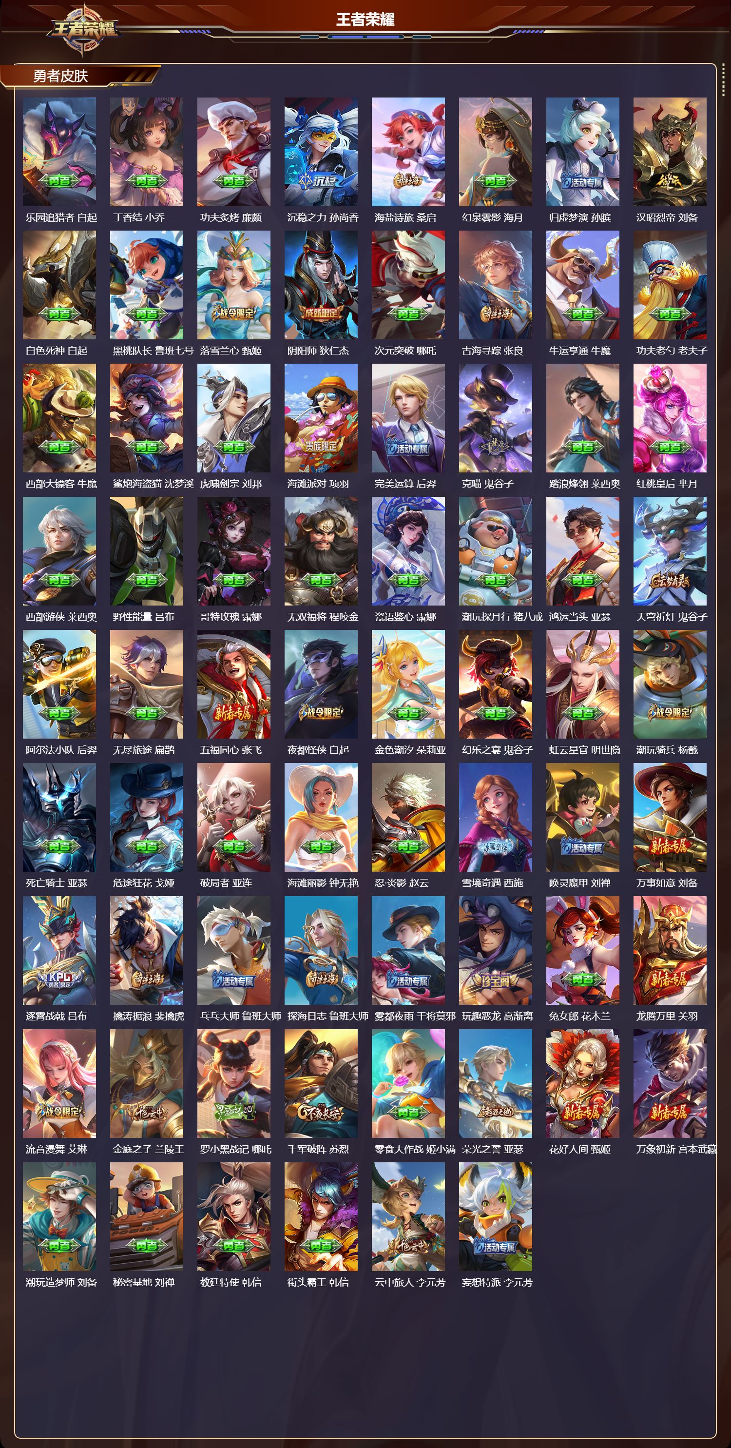 WZMK3393269王者荣耀账号详情图4