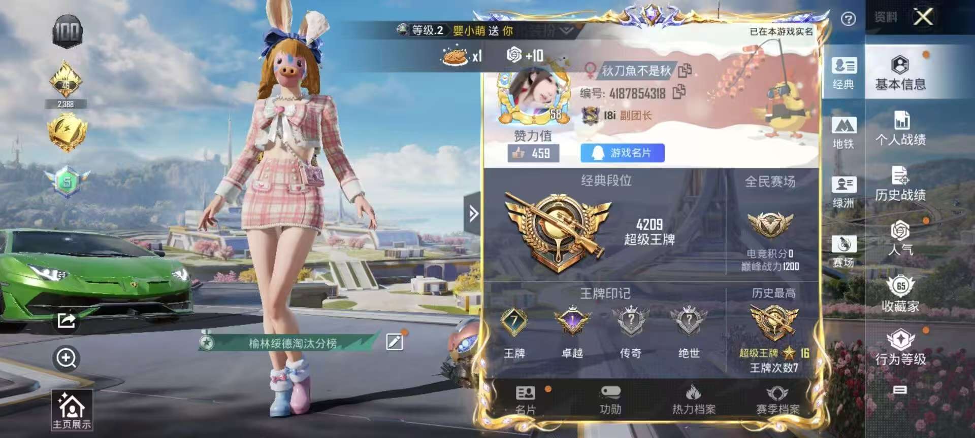 HPSJ3375197和平精英账号详情图2 HPSJ3375197和平精英账号详情图2