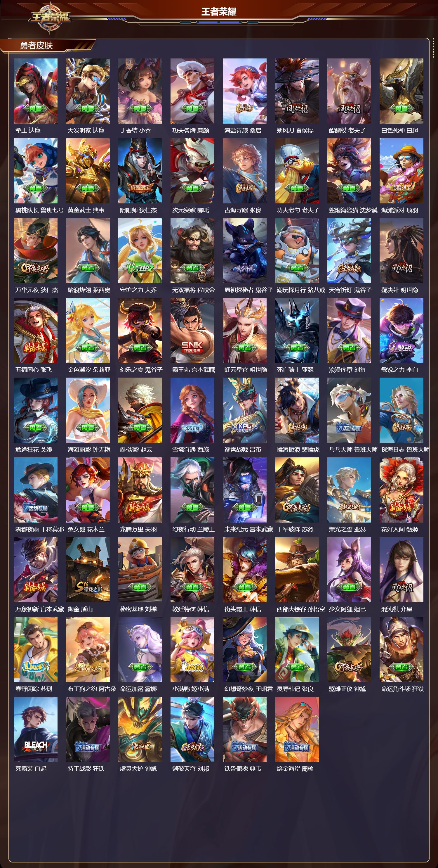 WZMK3348571王者荣耀账号详情图3