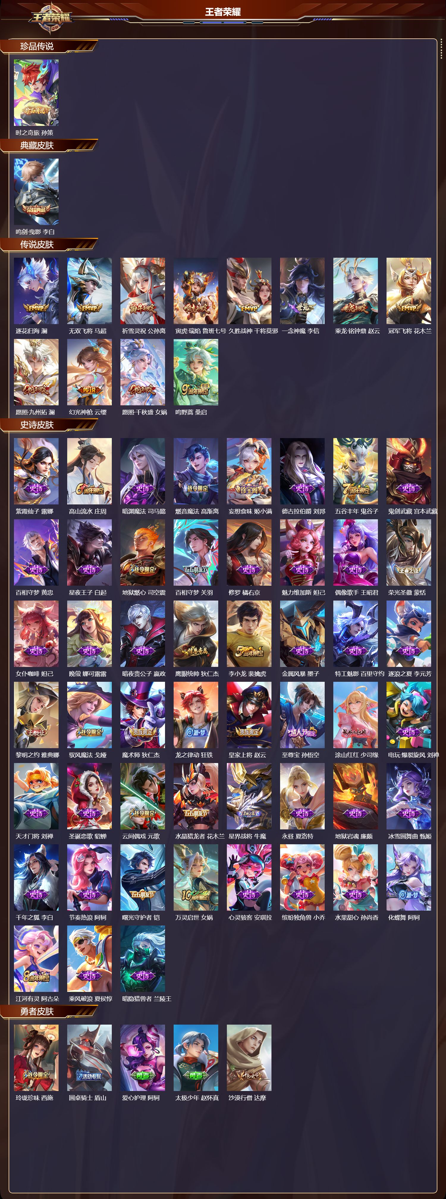 WZMK3351784王者荣耀账号详情图2 WZMK3351784王者荣耀账号详情图2