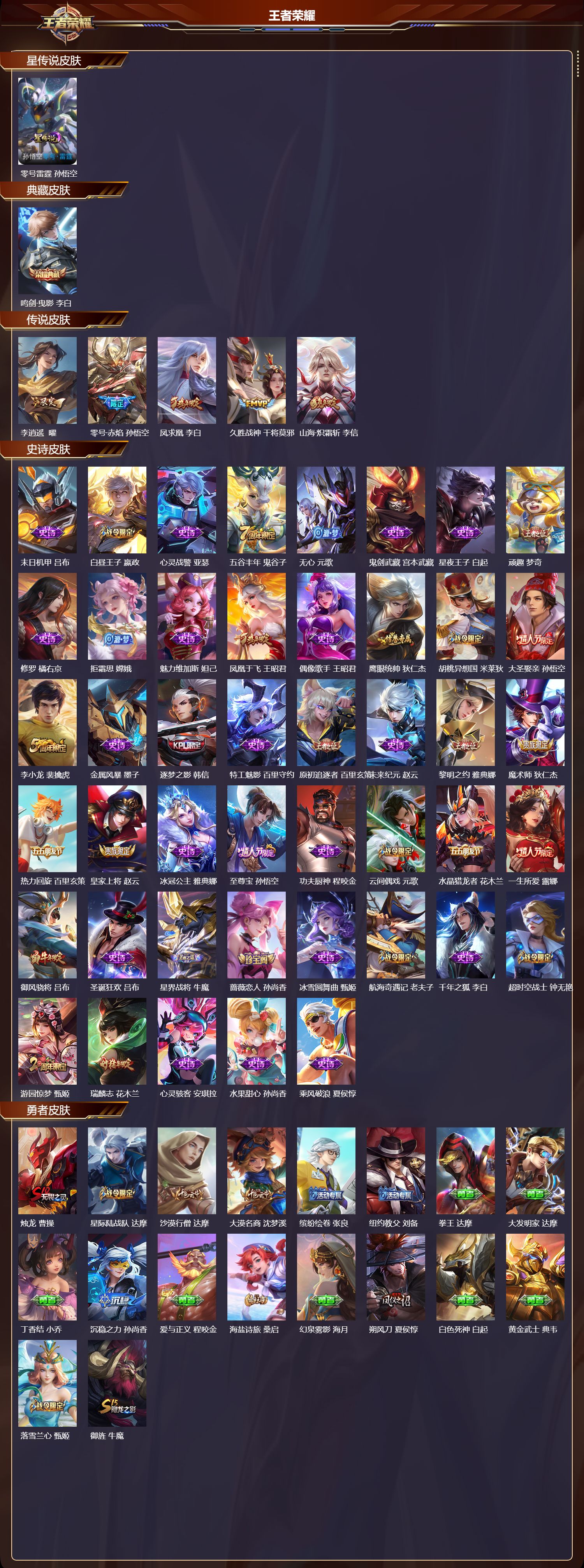 WZMK3351800王者荣耀账号详情图2