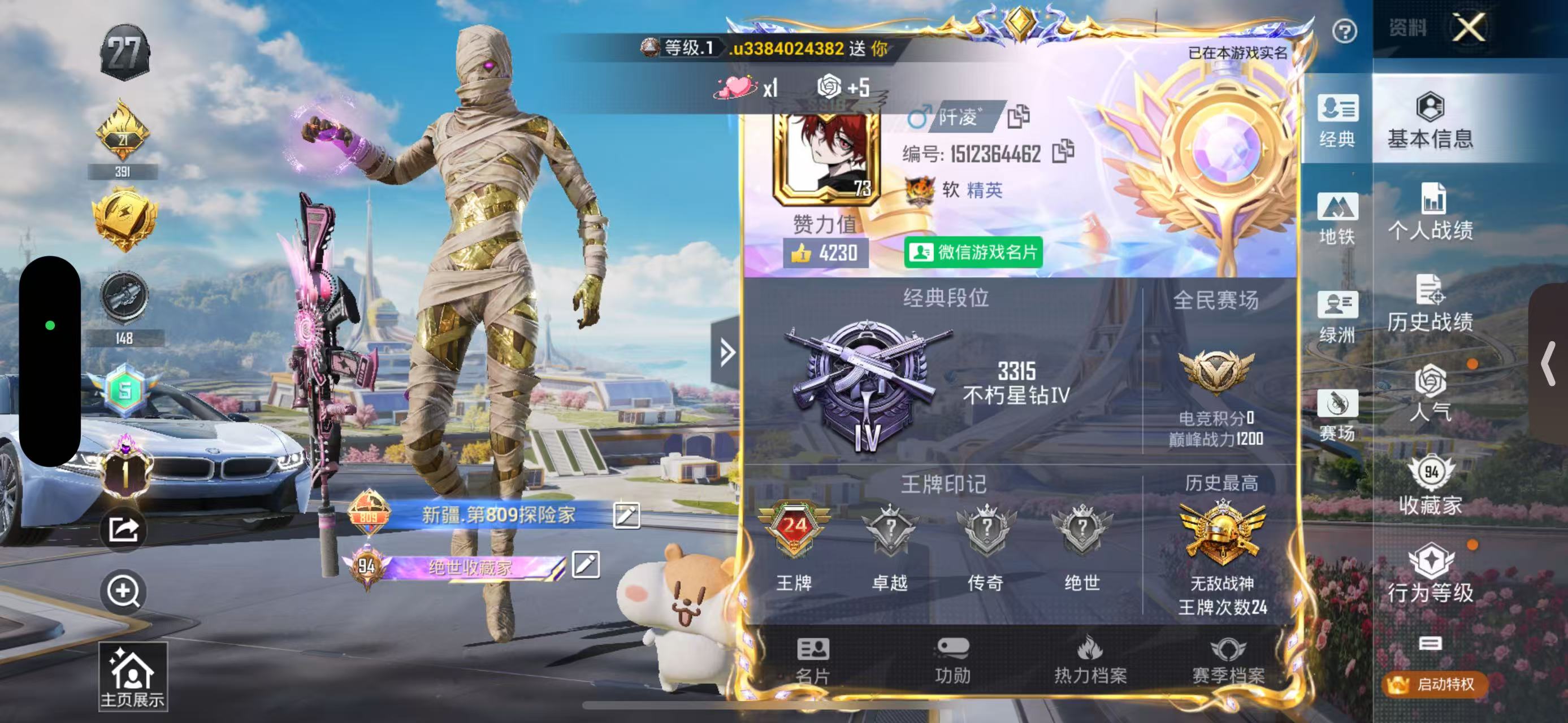 HPSJ3372774和平精英账号详情图2 HPSJ3372774和平精英账号详情图2