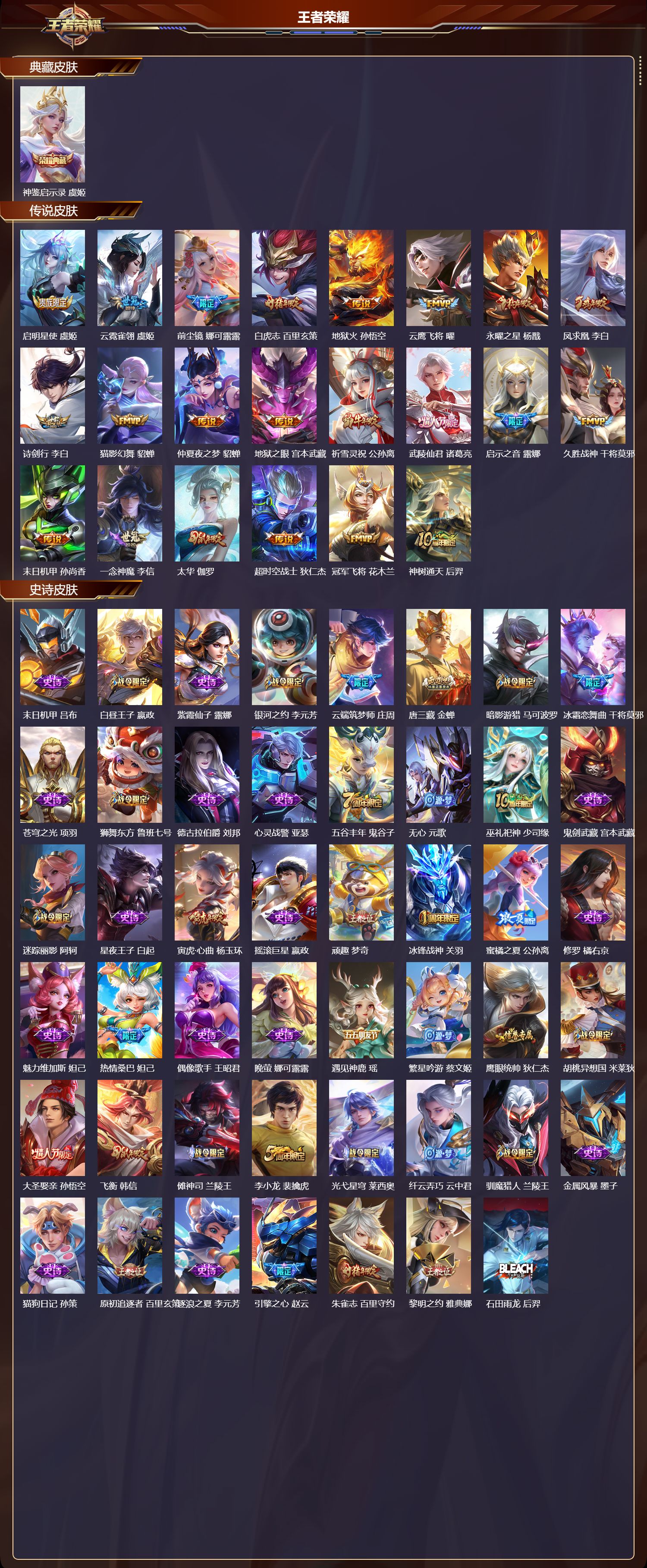 WZMK3351799王者荣耀账号详情图2 WZMK3351799王者荣耀账号详情图2