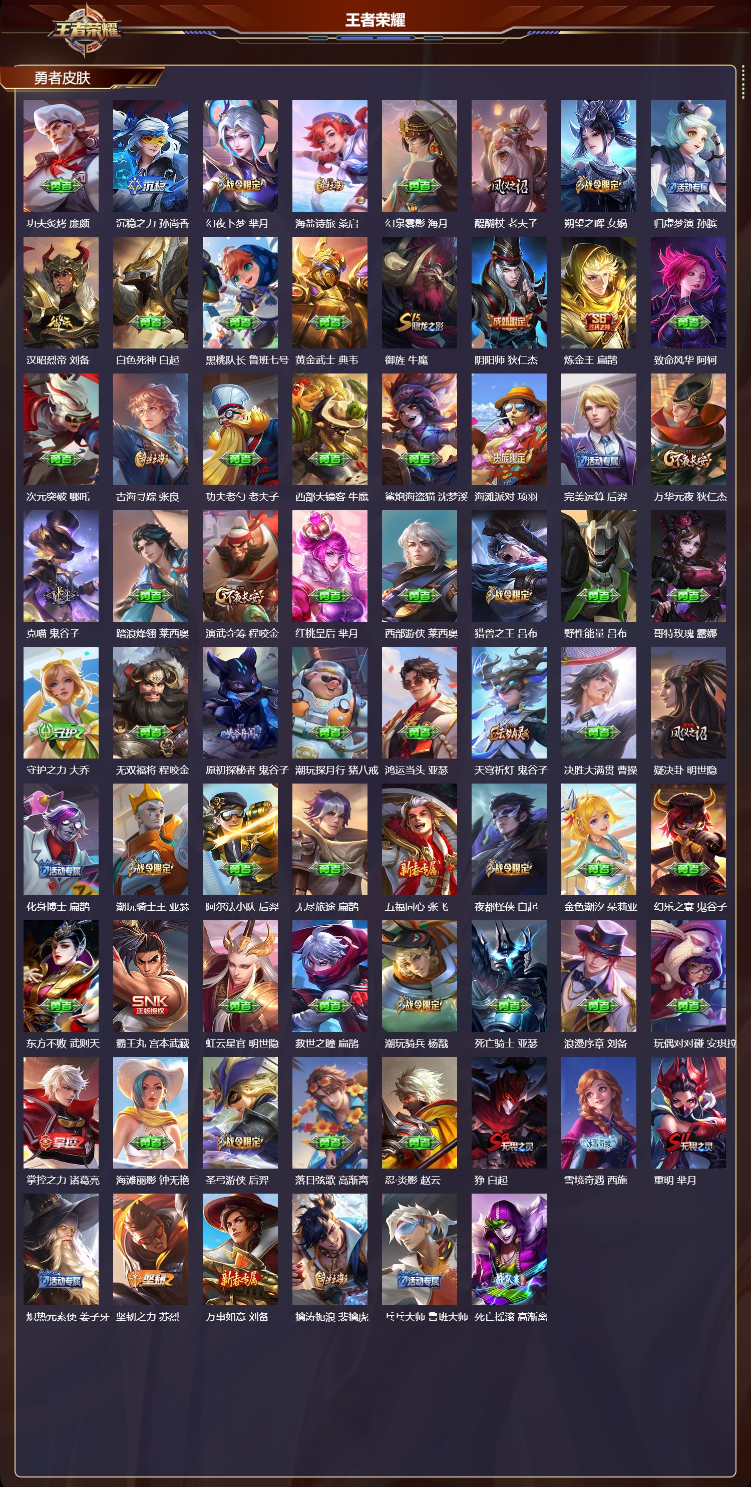 WZMK3367852王者荣耀账号详情图4