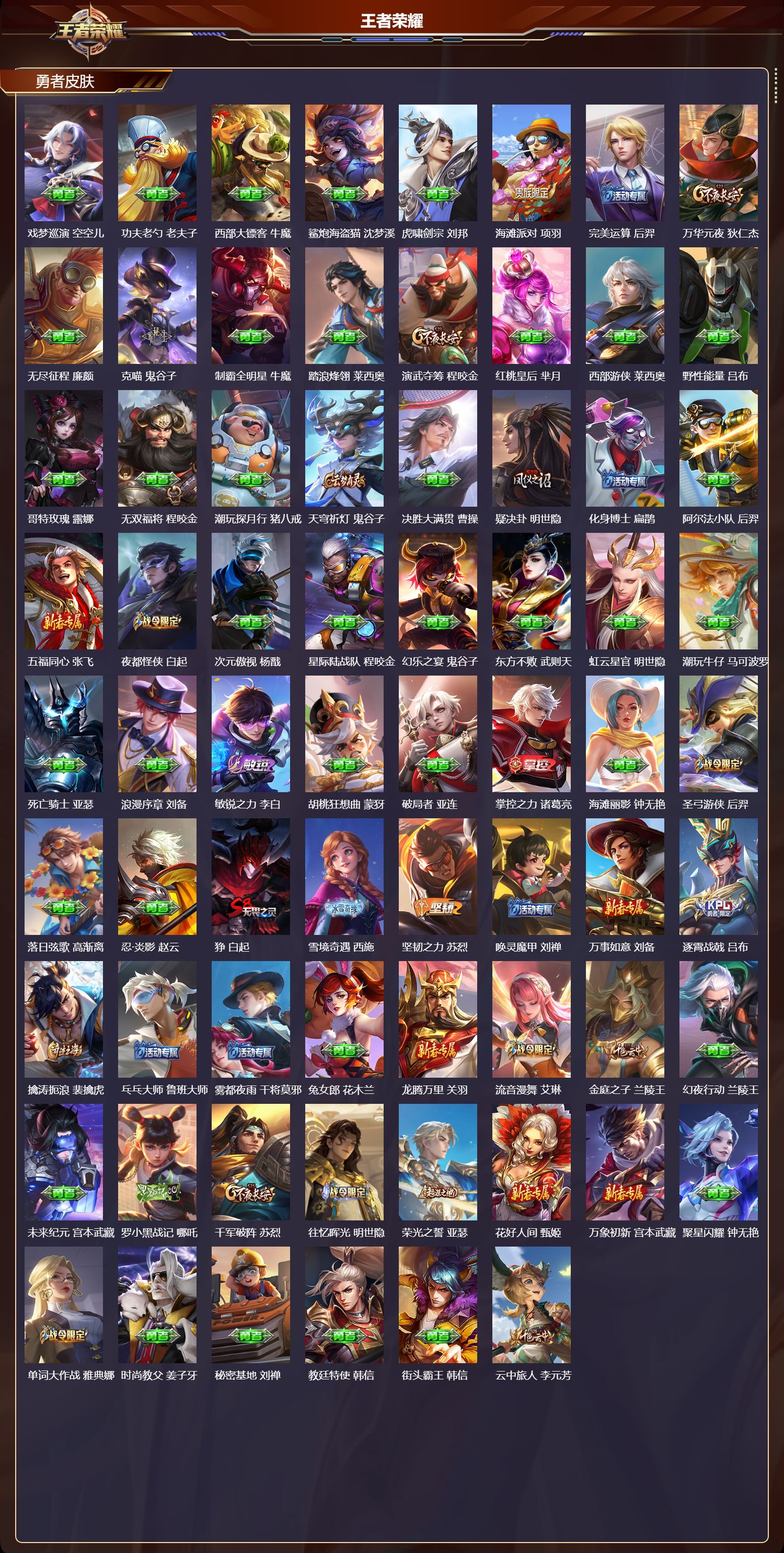 WZMK3353765王者荣耀账号详情图4