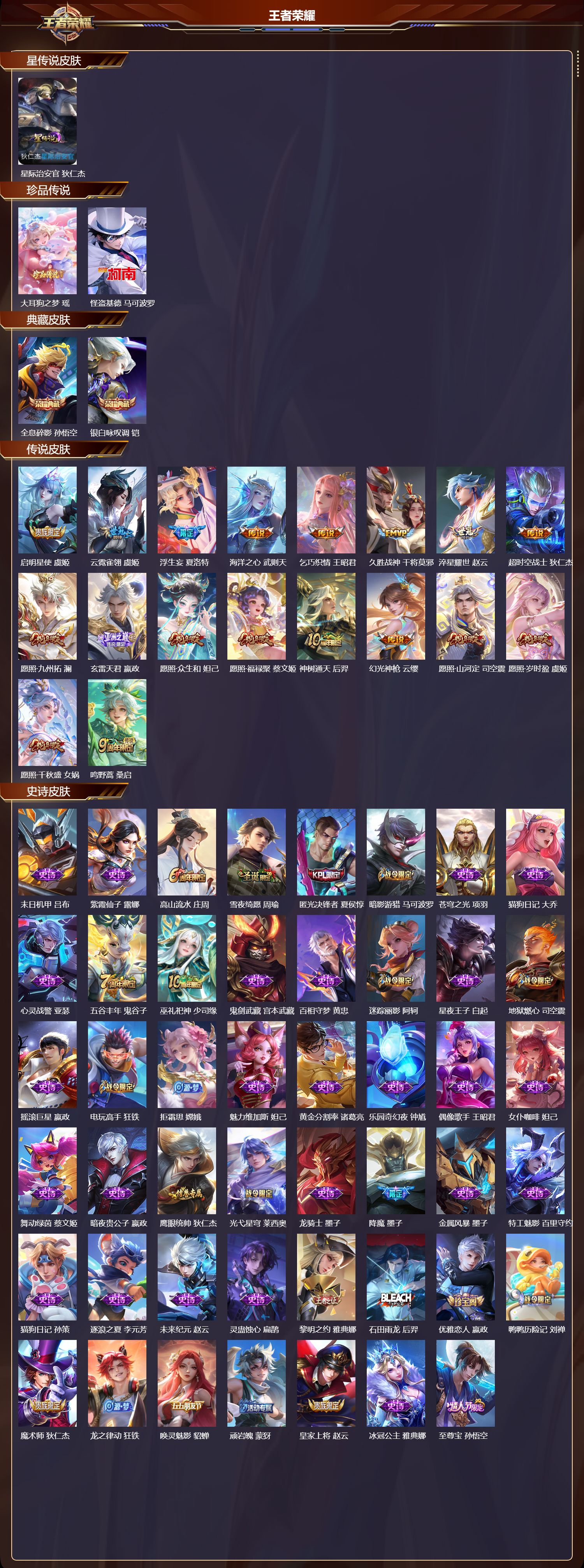 WZMK3353765王者荣耀账号详情图2