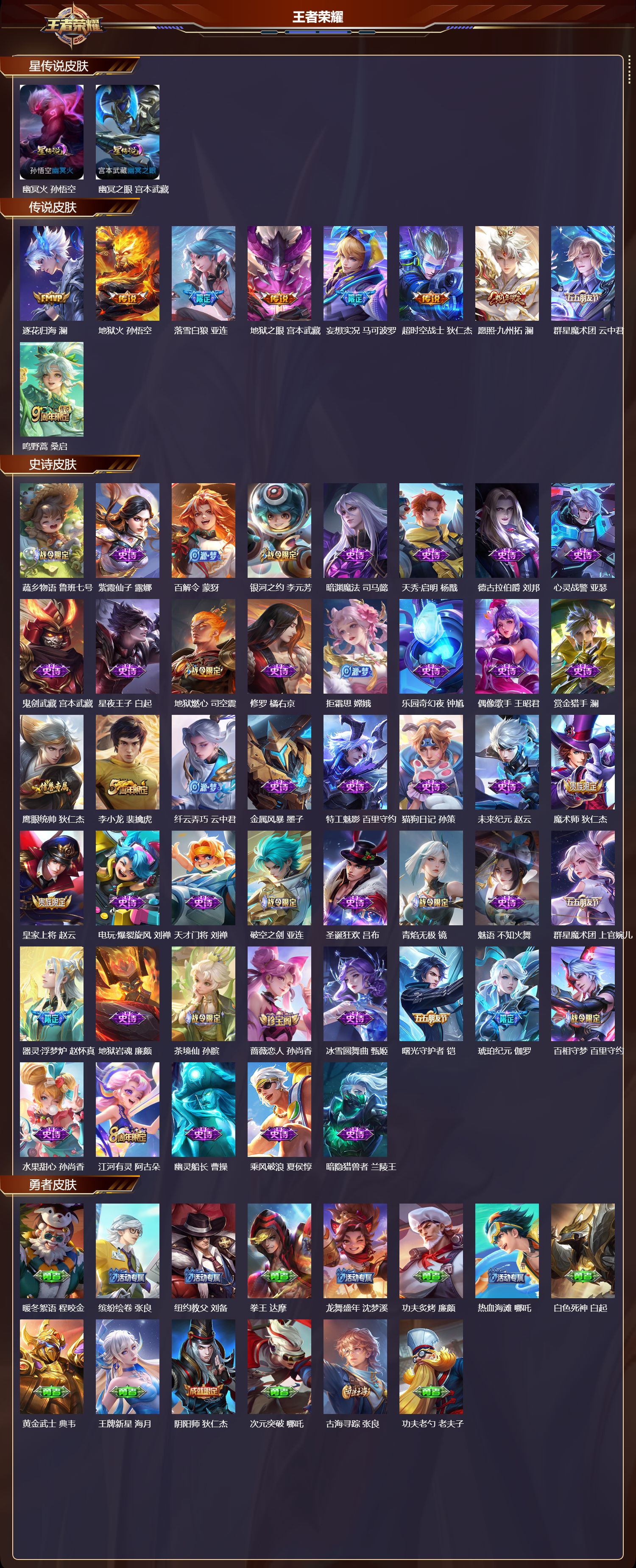 WZMK3356016王者荣耀账号详情图2 WZMK3356016王者荣耀账号详情图2