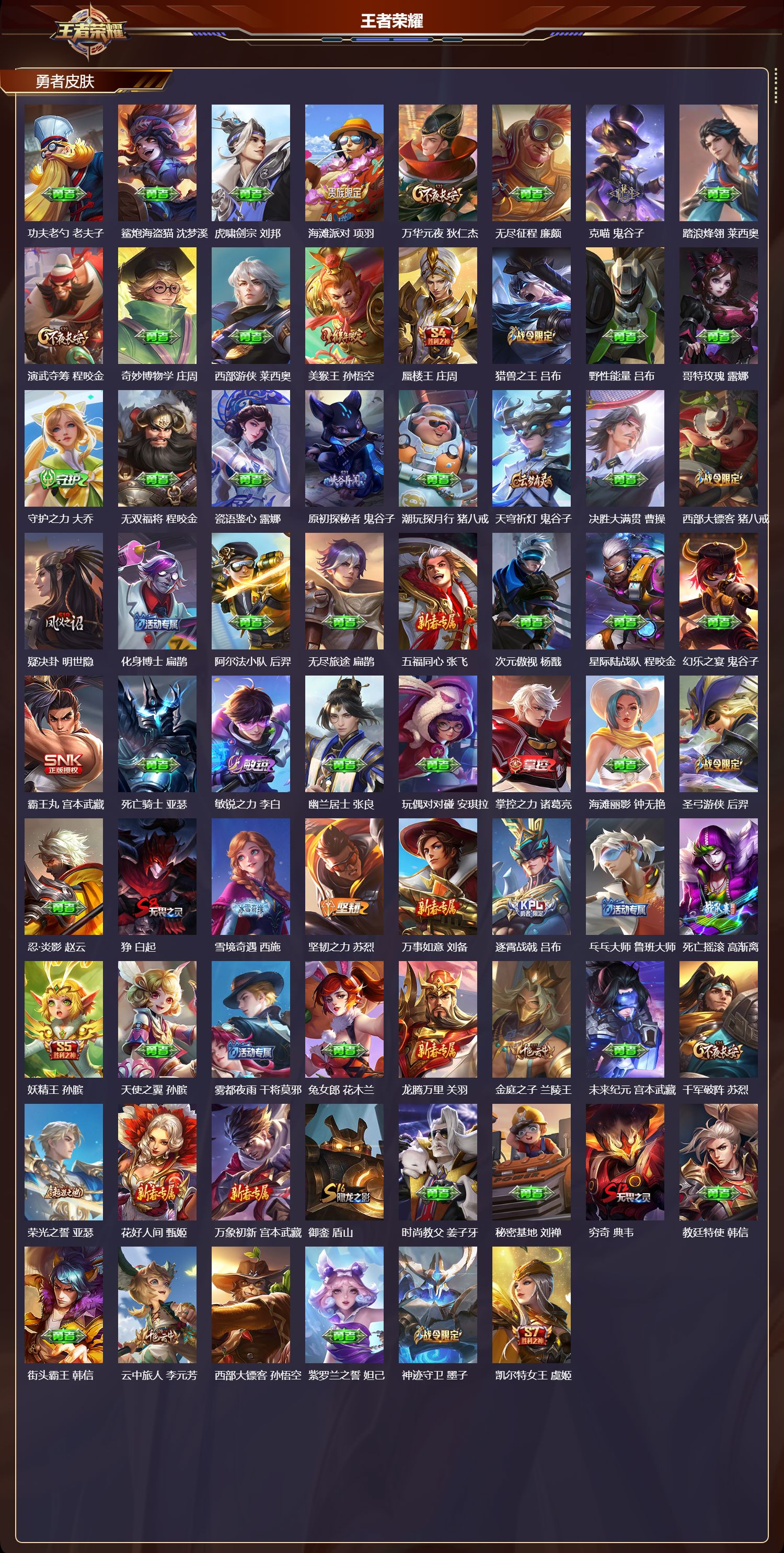 WZMK3356017王者荣耀账号详情图4 WZMK3356017王者荣耀账号详情图4