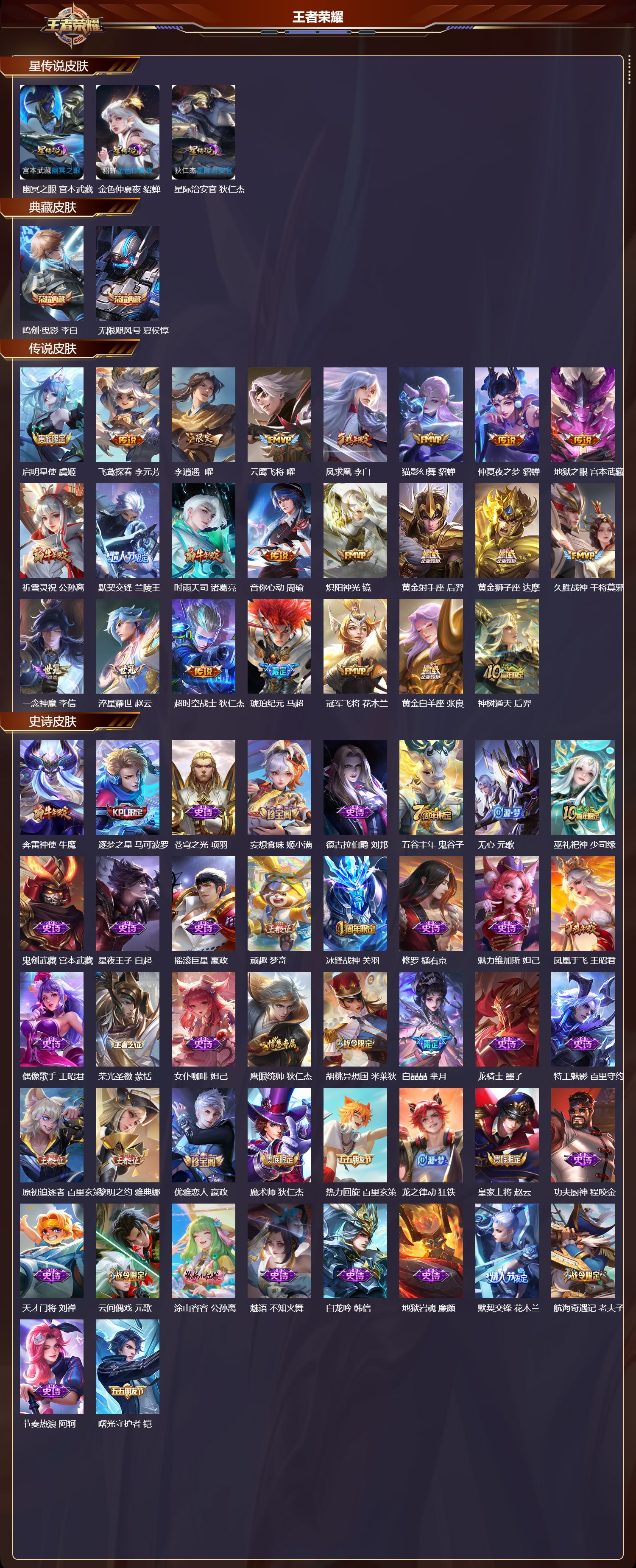 WZMK3355994王者荣耀账号详情图2