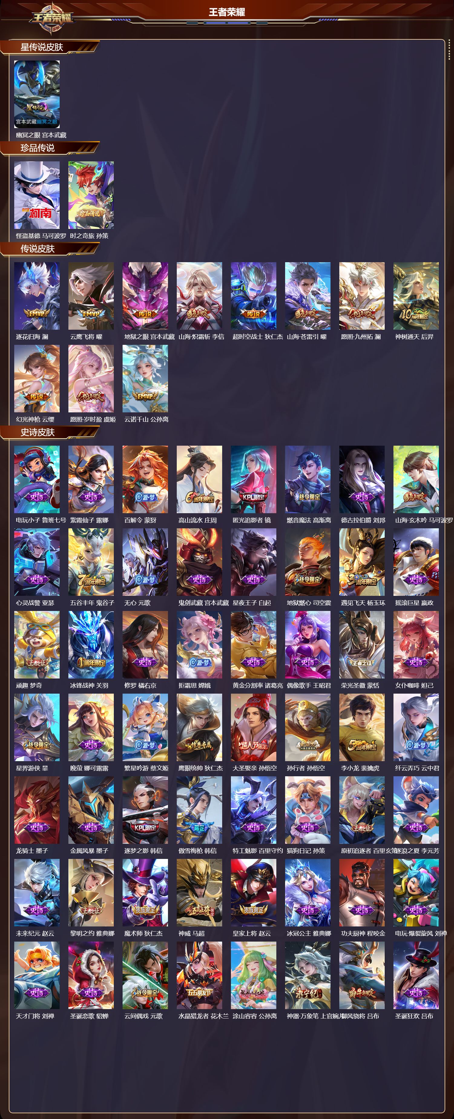 WZMK3356009王者荣耀账号详情图2 WZMK3356009王者荣耀账号详情图2