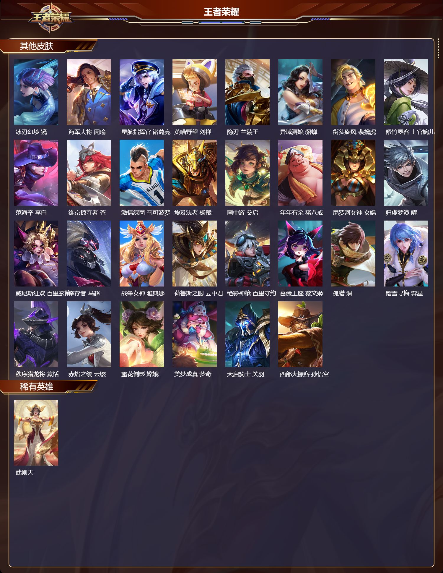 WZMK3357548王者荣耀账号详情图4