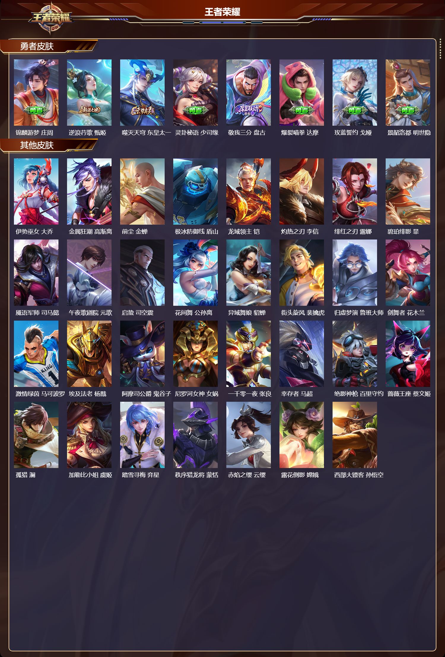 WZMK3394865王者荣耀账号详情图4