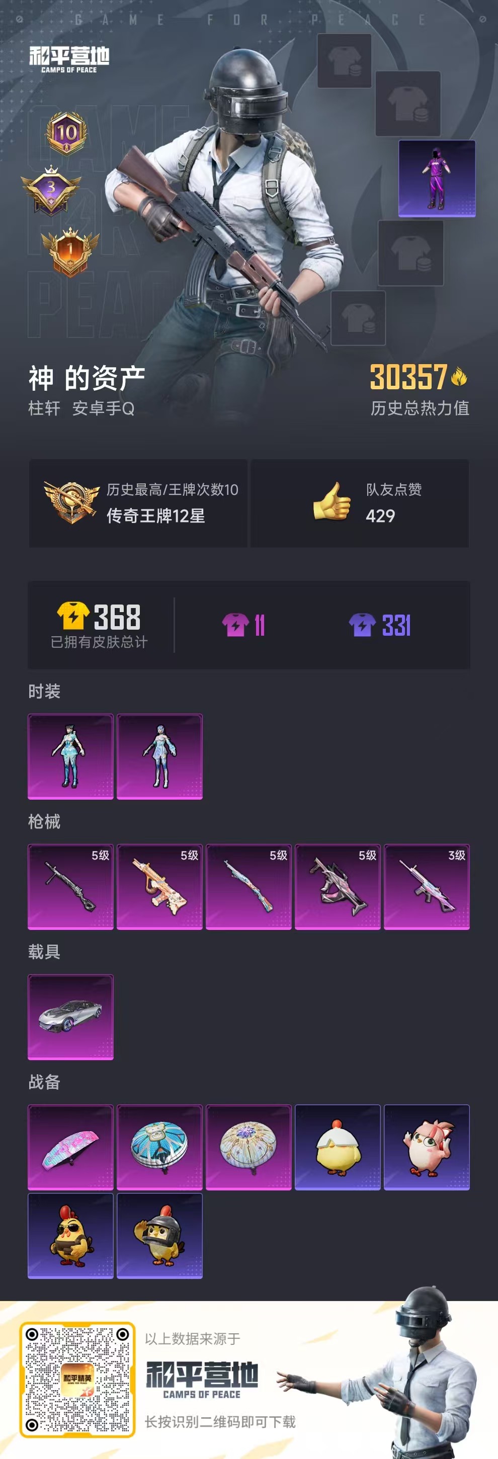 HPSJ3417645和平精英账号详情图4 HPSJ3417645和平精英账号详情图4