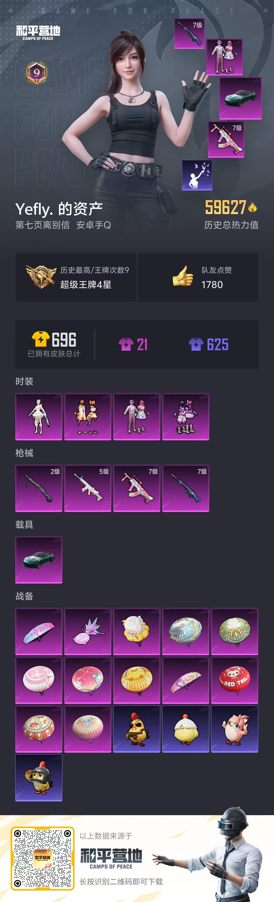 HPSJ3417656和平精英账号详情图2 HPSJ3417656和平精英账号详情图2