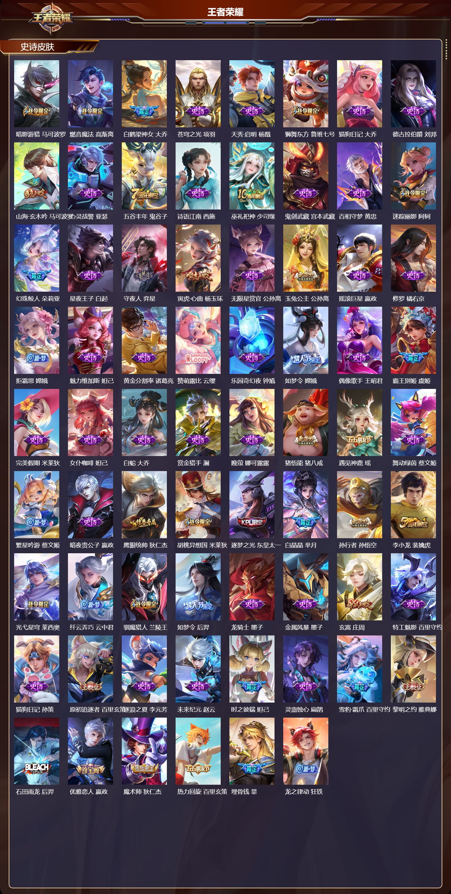 WZMK3418134王者荣耀账号详情图3 WZMK3418134王者荣耀账号详情图3