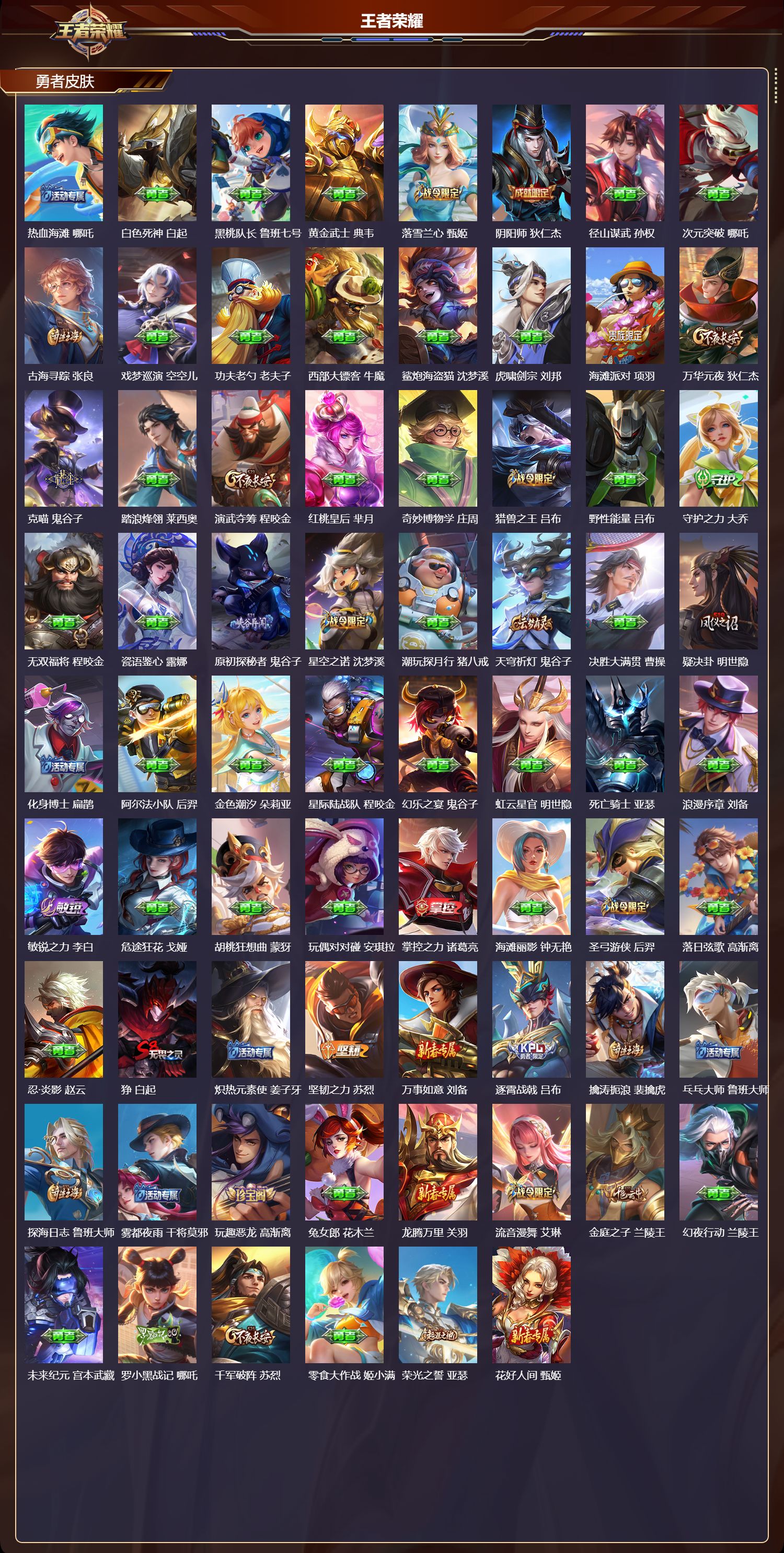 WZMK3418154王者荣耀账号详情图4 WZMK3418154王者荣耀账号详情图4