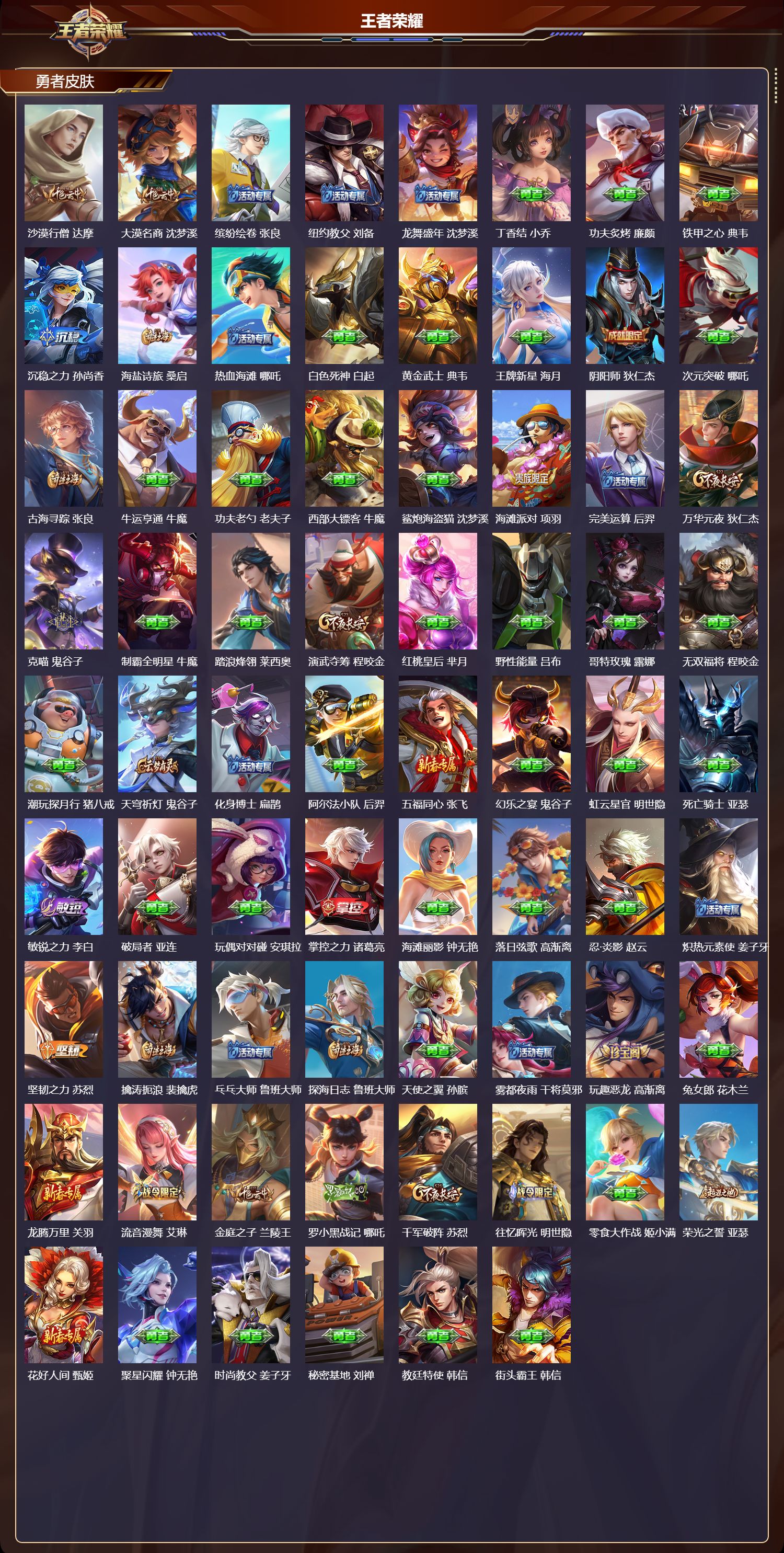 WZMK3460263王者荣耀账号详情图3