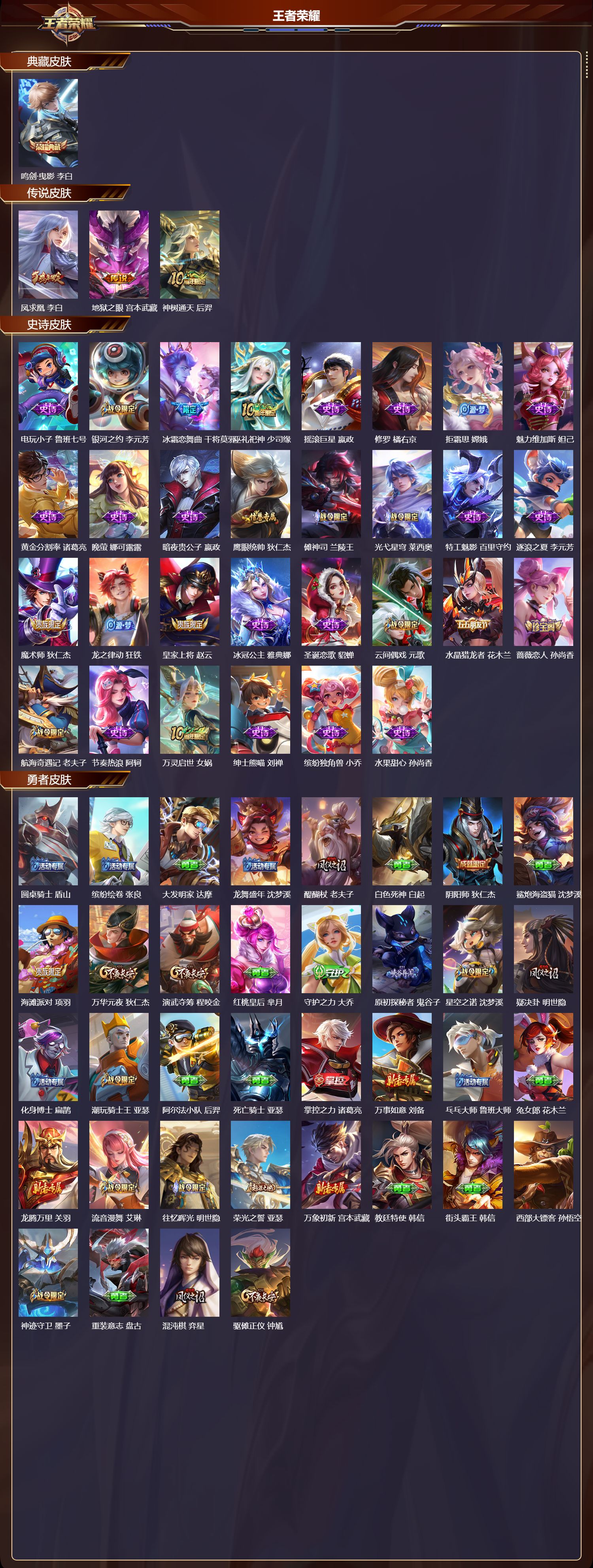 WZMK3418137王者荣耀账号详情图2 WZMK3418137王者荣耀账号详情图2