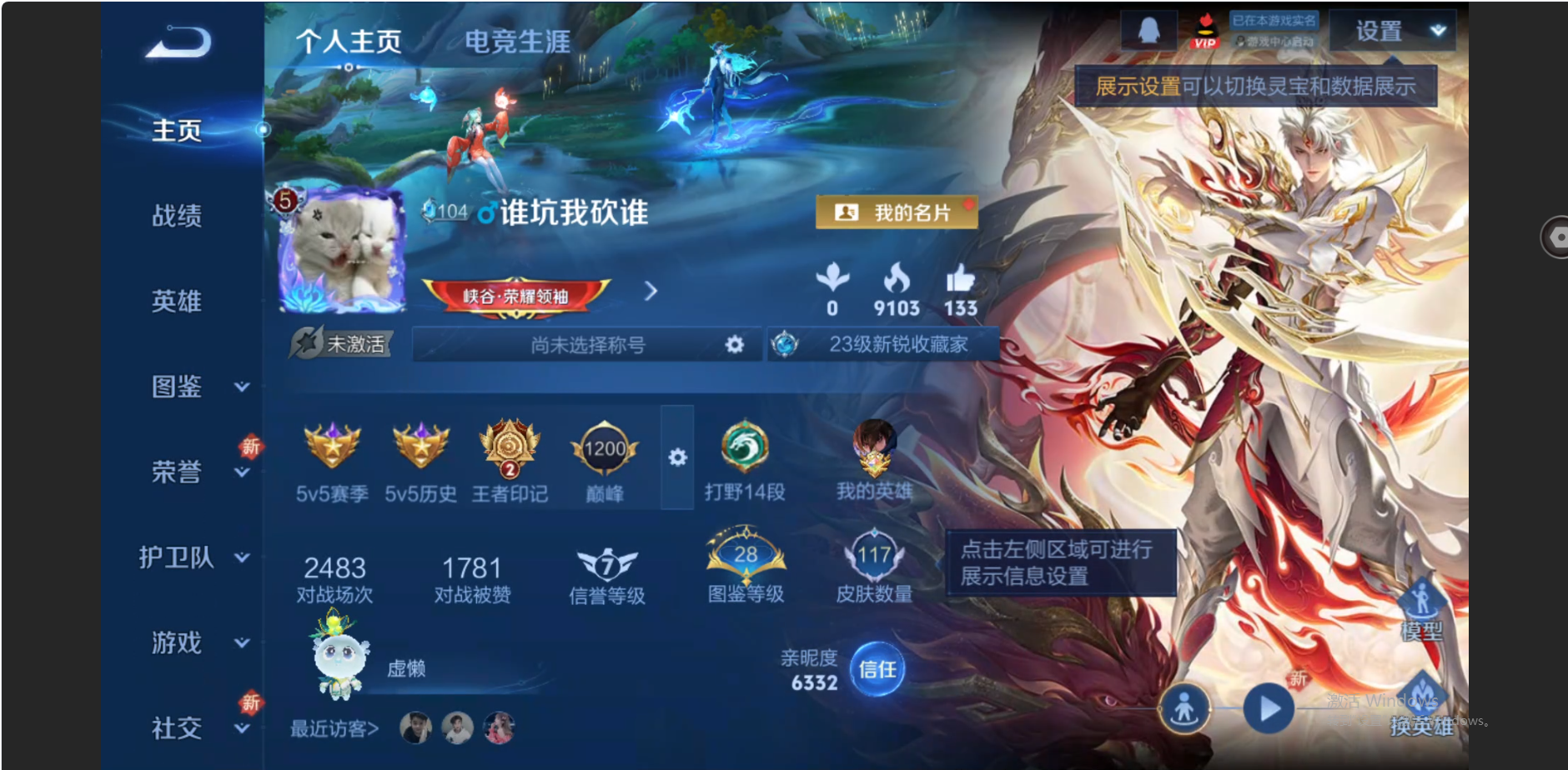 王者荣耀账号安卓QQ【8传说 限定天幕 13皮肤按键】安卓QQ/非凡王者/117皮肤/114英雄/8传说/31史诗/6稀