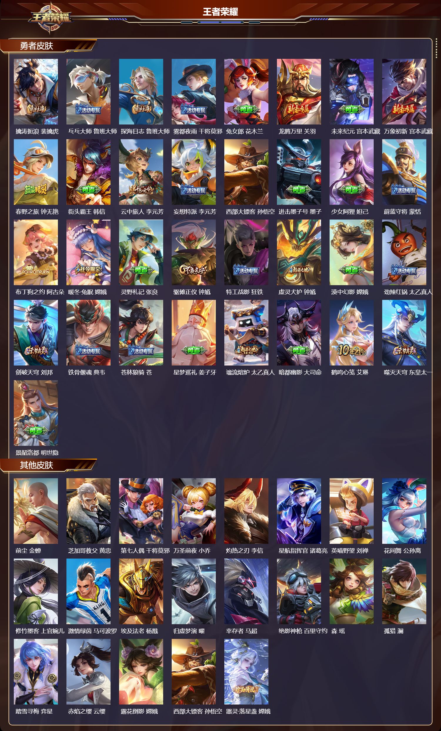 WZMK3426637王者荣耀账号详情图3