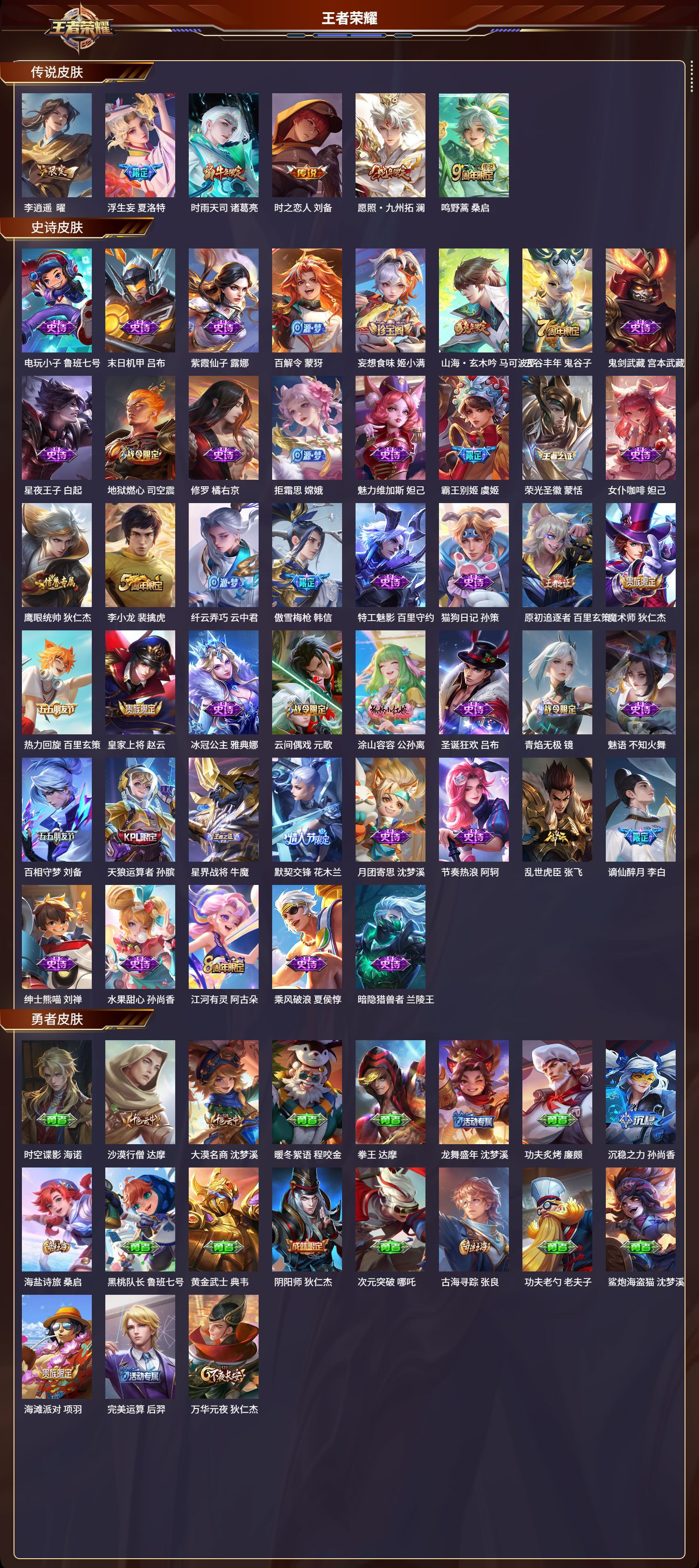 WZQM3421569王者荣耀账号详情图2 WZQM3421569王者荣耀账号详情图2