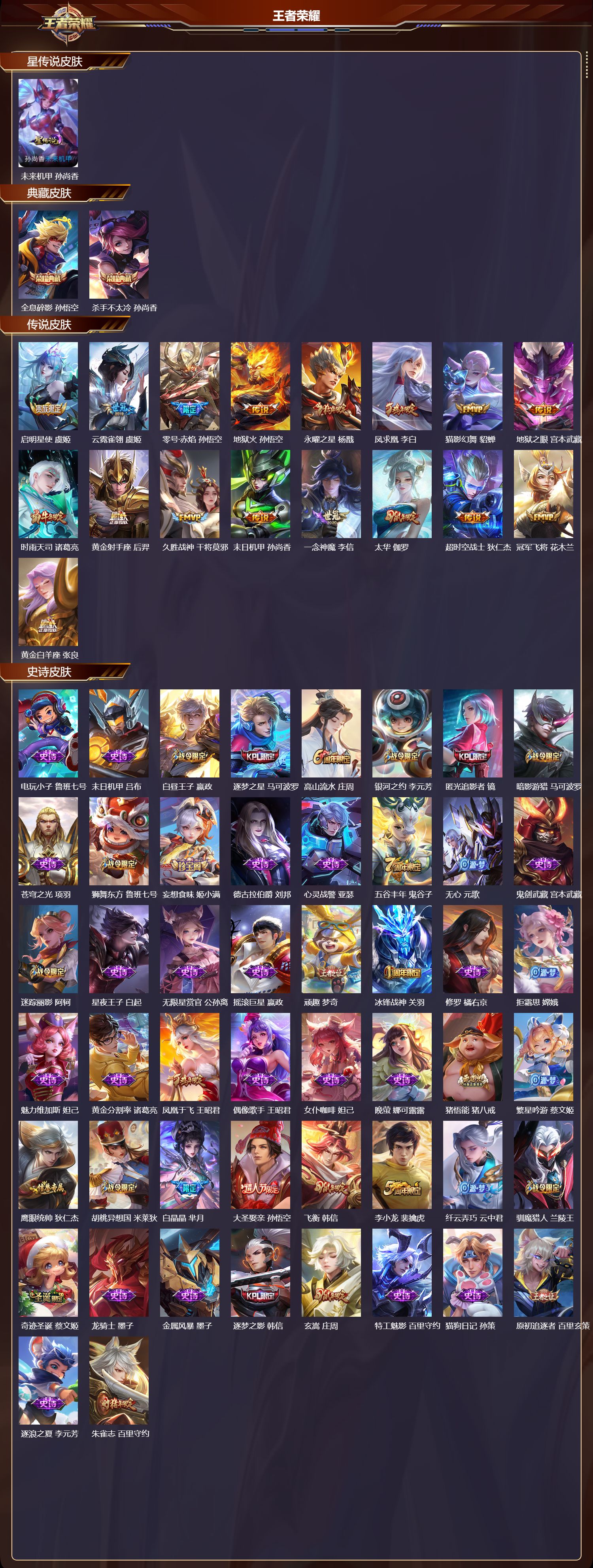 WZMK3426655王者荣耀账号详情图2 WZMK3426655王者荣耀账号详情图2