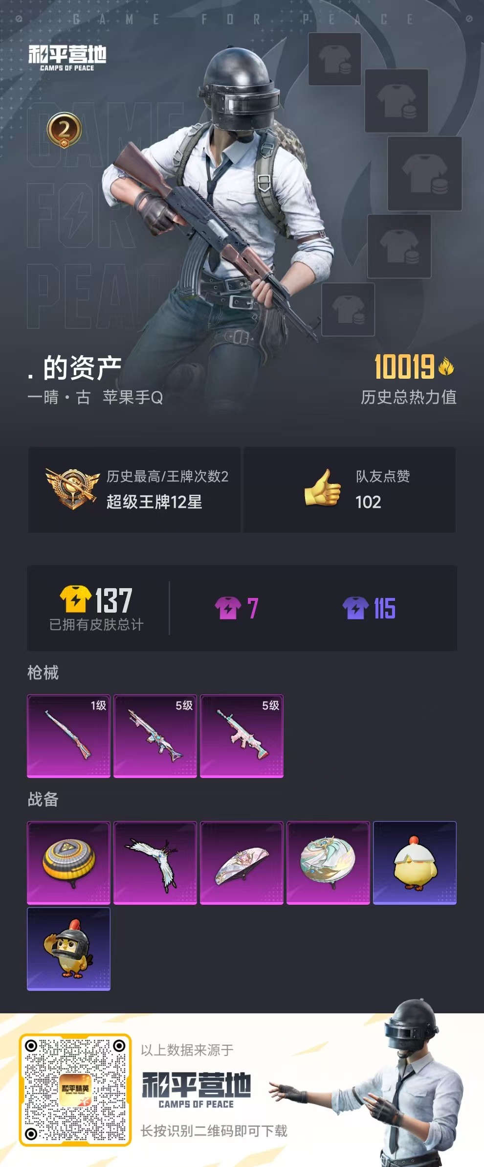 HPSJ3420584和平精英账号详情图2 HPSJ3420584和平精英账号详情图2