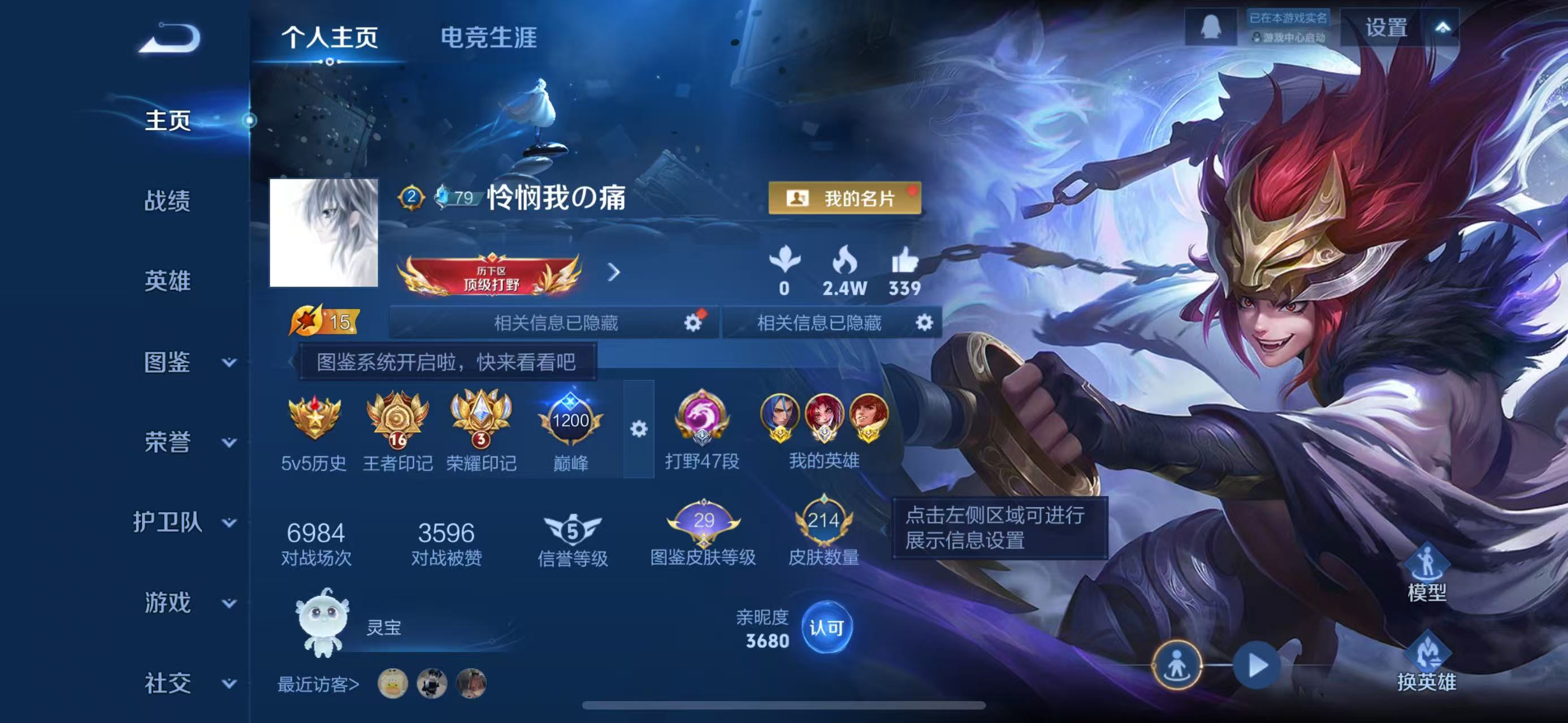 王者荣耀账号苹果QQ125英雄-215皮肤-苹果QQ/V8/无双王者/215皮肤/125英雄/0典藏/0珍品无双/0无双